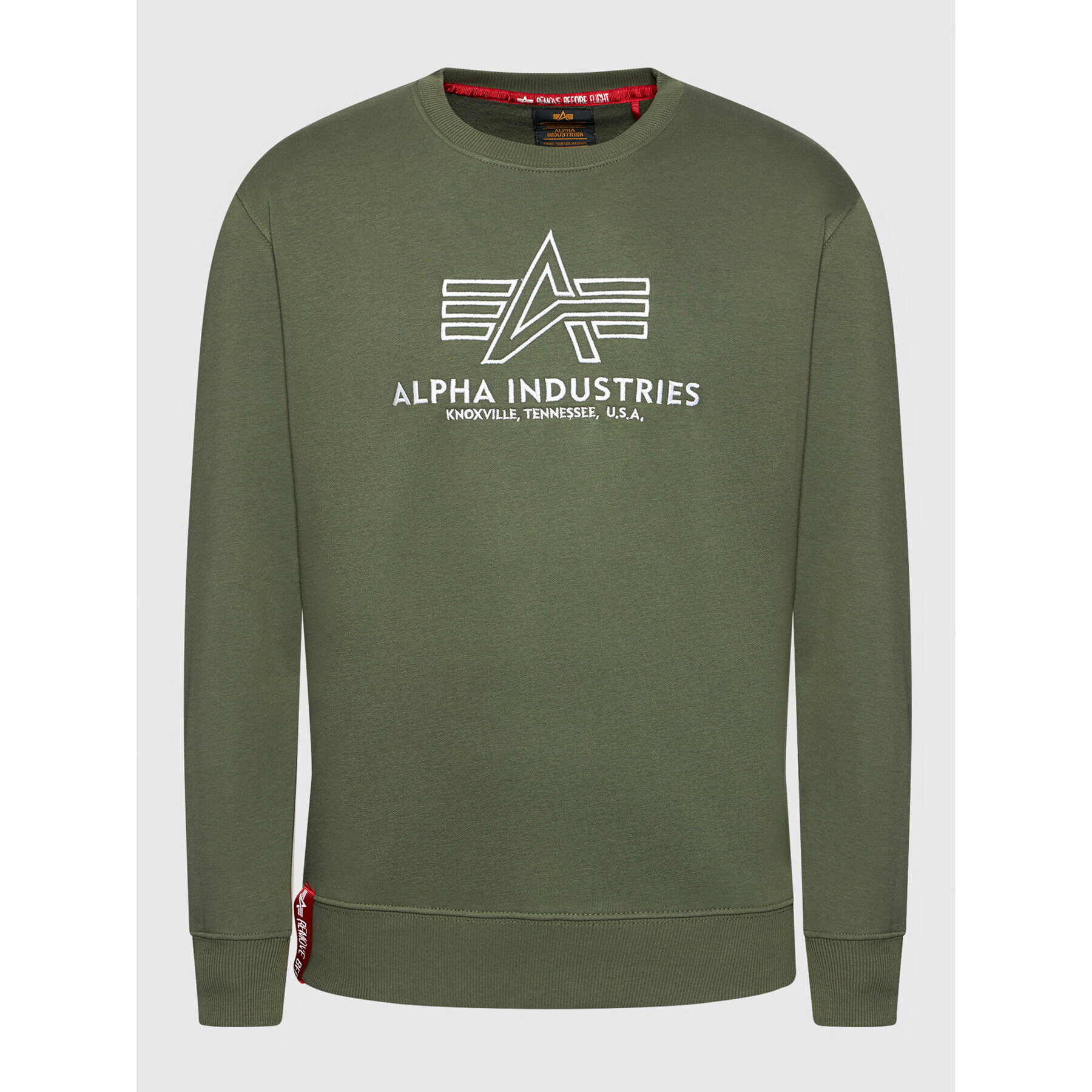 Alpha Industries Bluză Basic 118302 Verde Regular Fit - Pled.ro