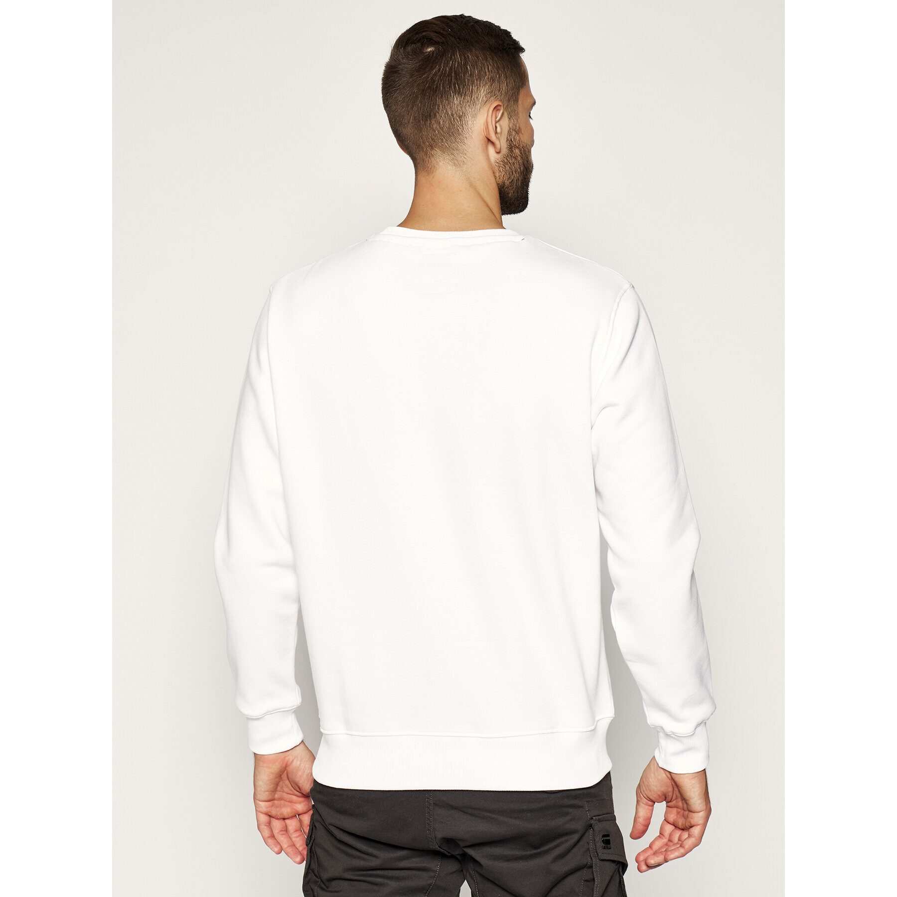 Alpha Industries Bluză Basic 178302 Alb Regular Fit - Pled.ro