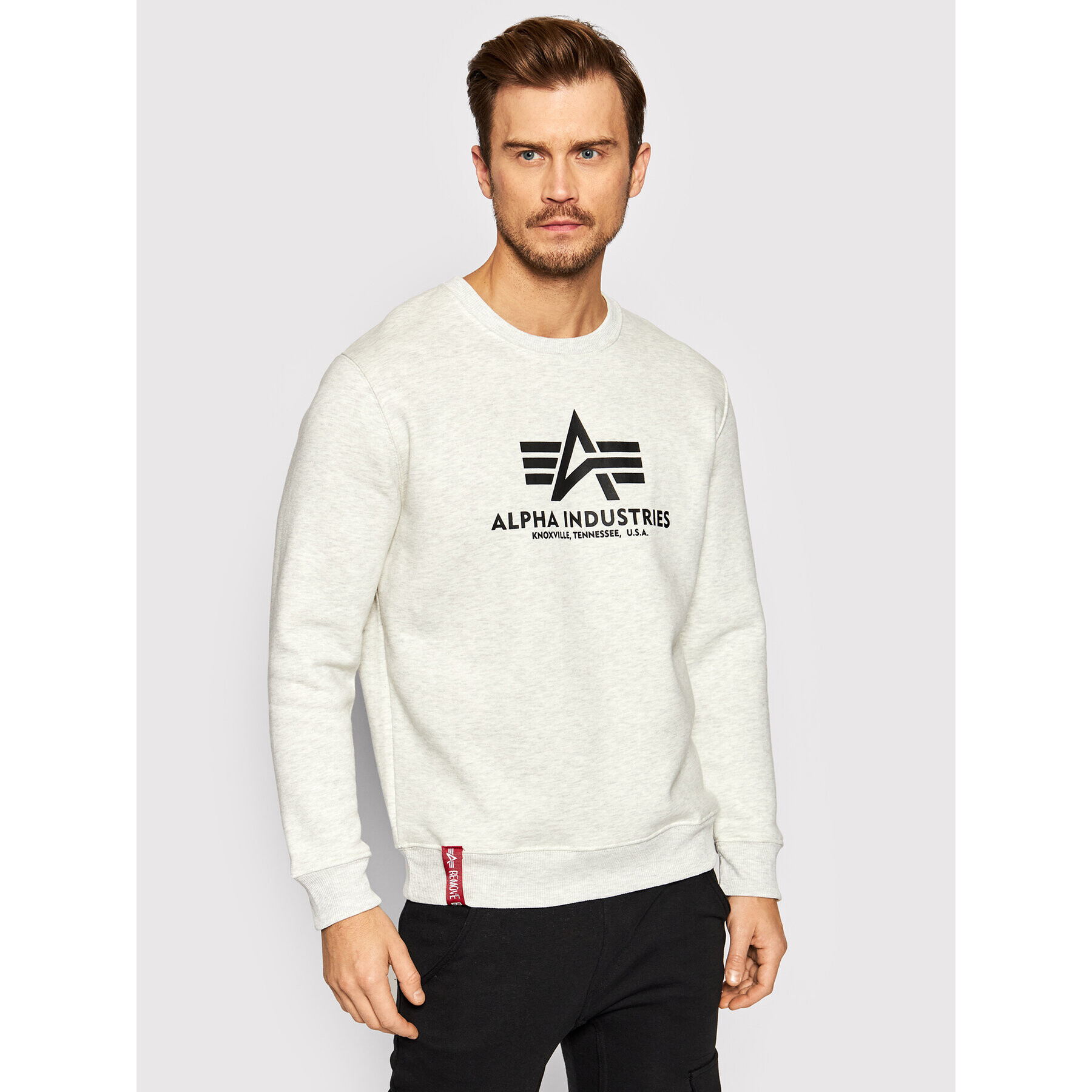 Alpha Industries Bluză Basic 178302 Bej Regular Fit - Pled.ro