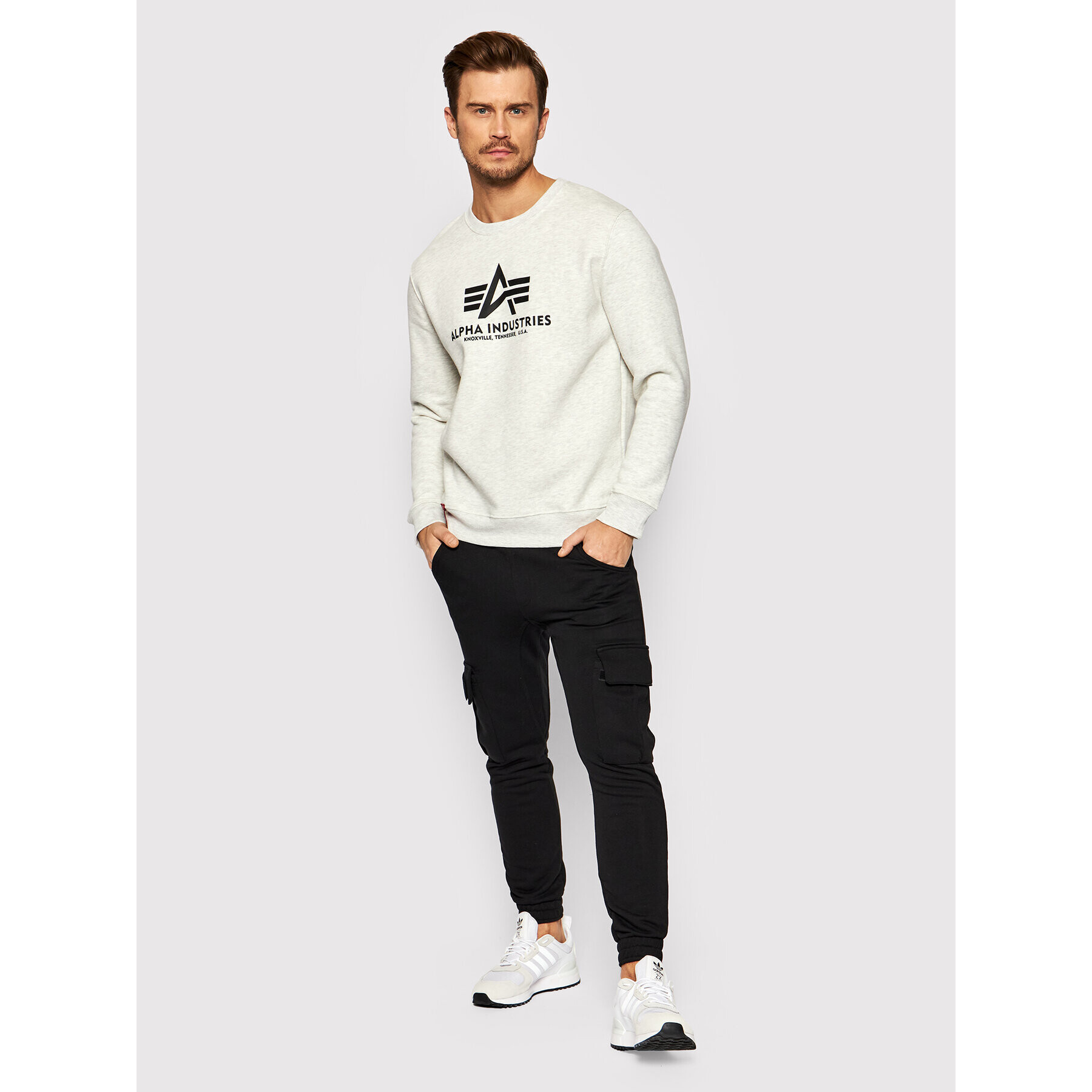 Alpha Industries Bluză Basic 178302 Bej Regular Fit - Pled.ro