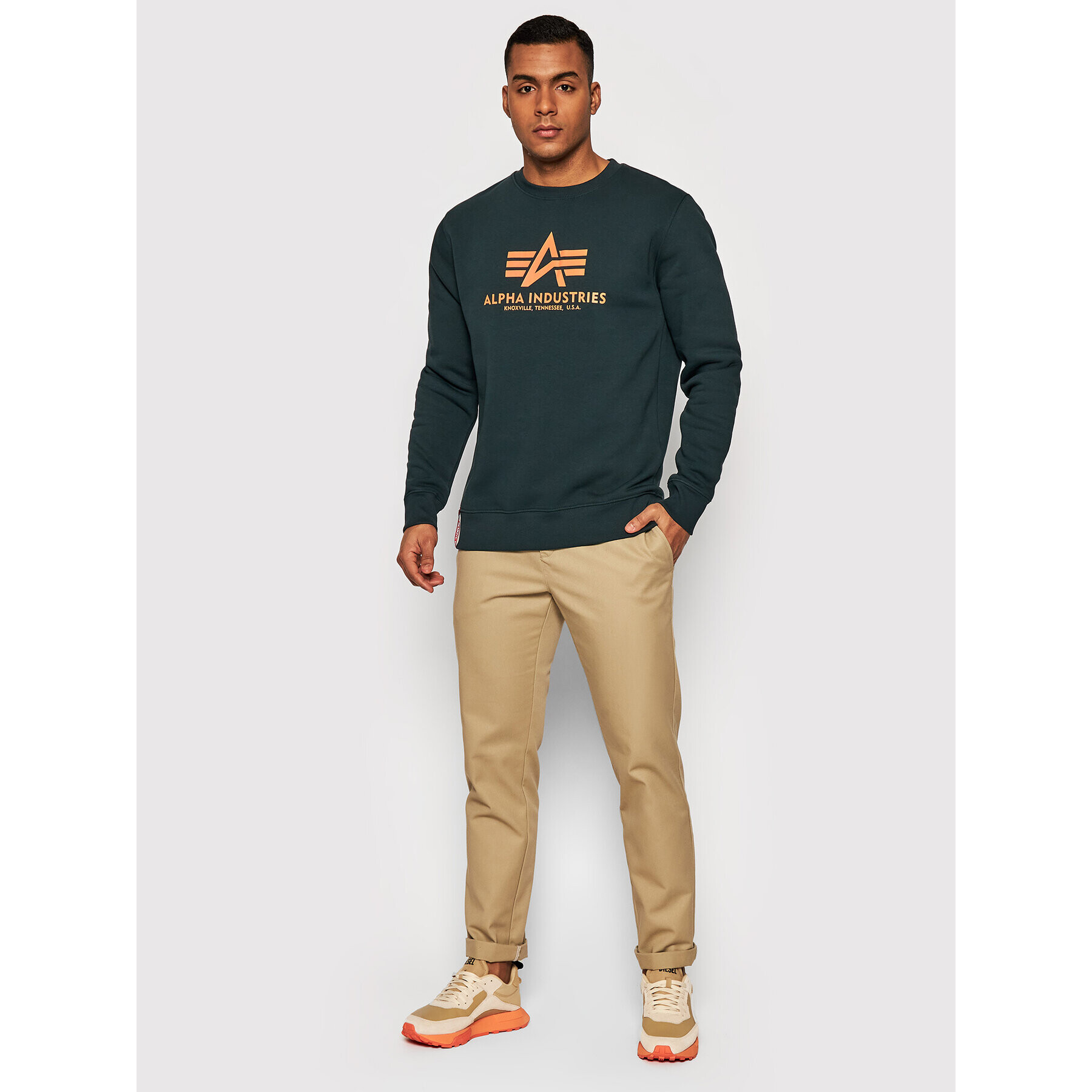 Alpha Industries Bluză Basic 178302 Bleumarin Regular Fit - Pled.ro