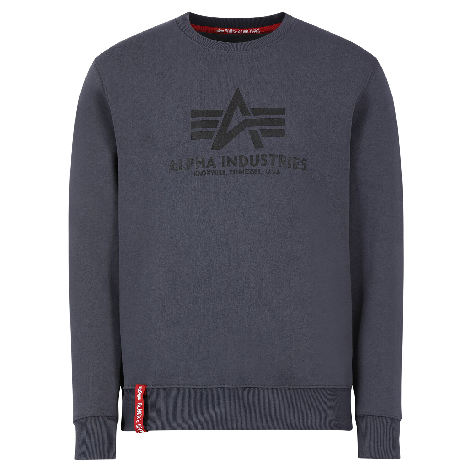 Alpha Industries Bluză Basic 178302 Gri Regular Fit - Pled.ro