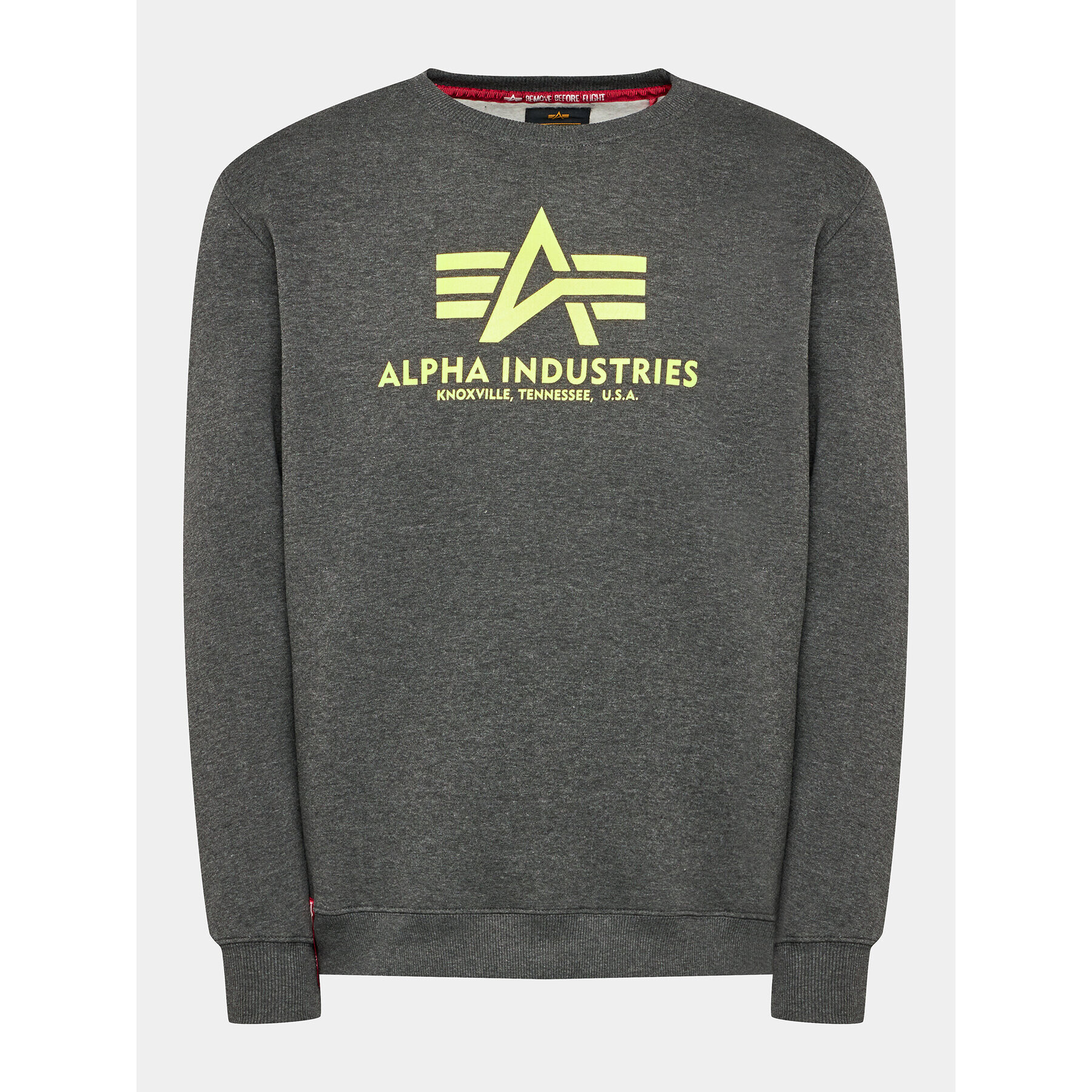 Alpha Industries Bluză Basic 178302 Gri Regular Fit - Pled.ro