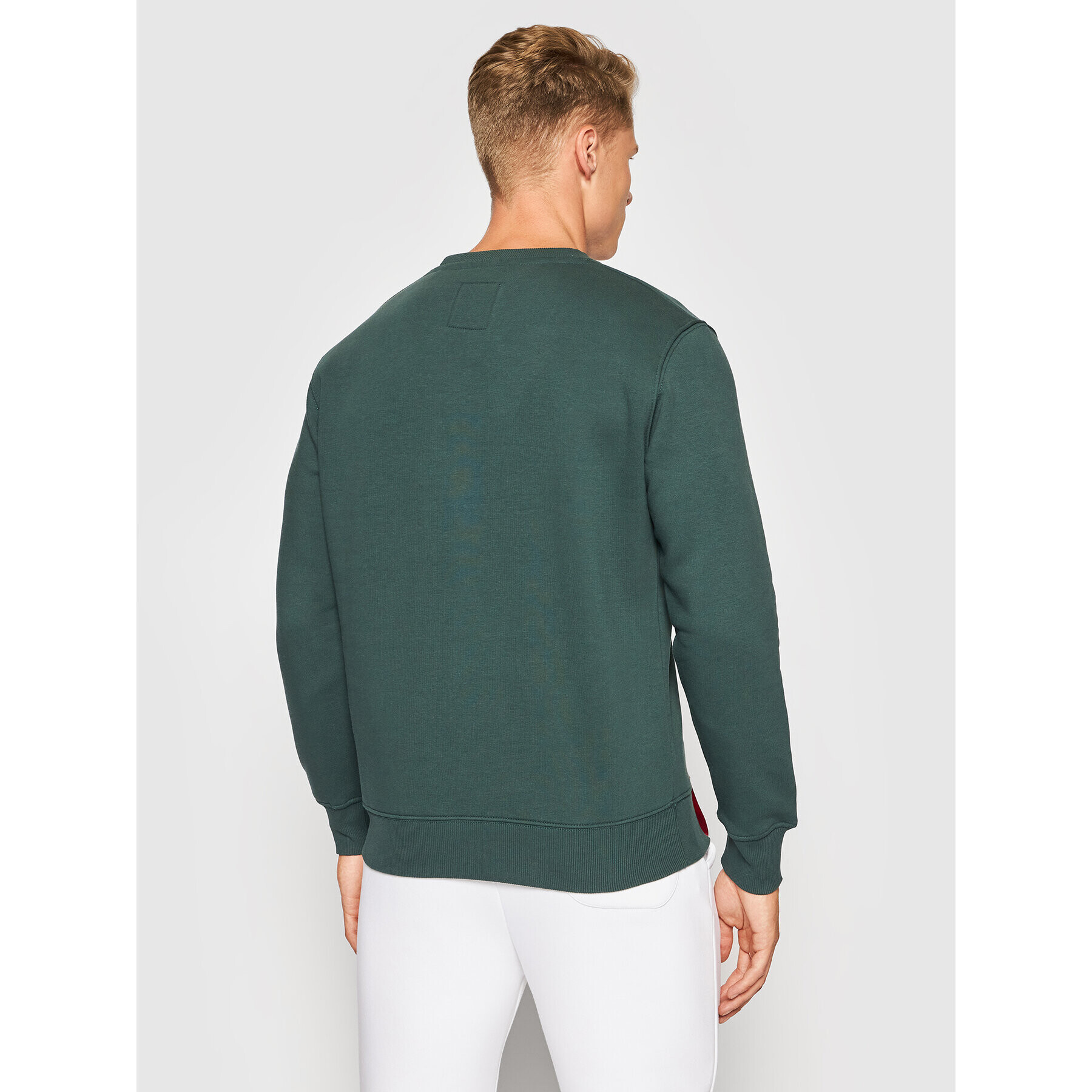 Alpha Industries Bluză Basic 178302 Verde Regular Fit - Pled.ro