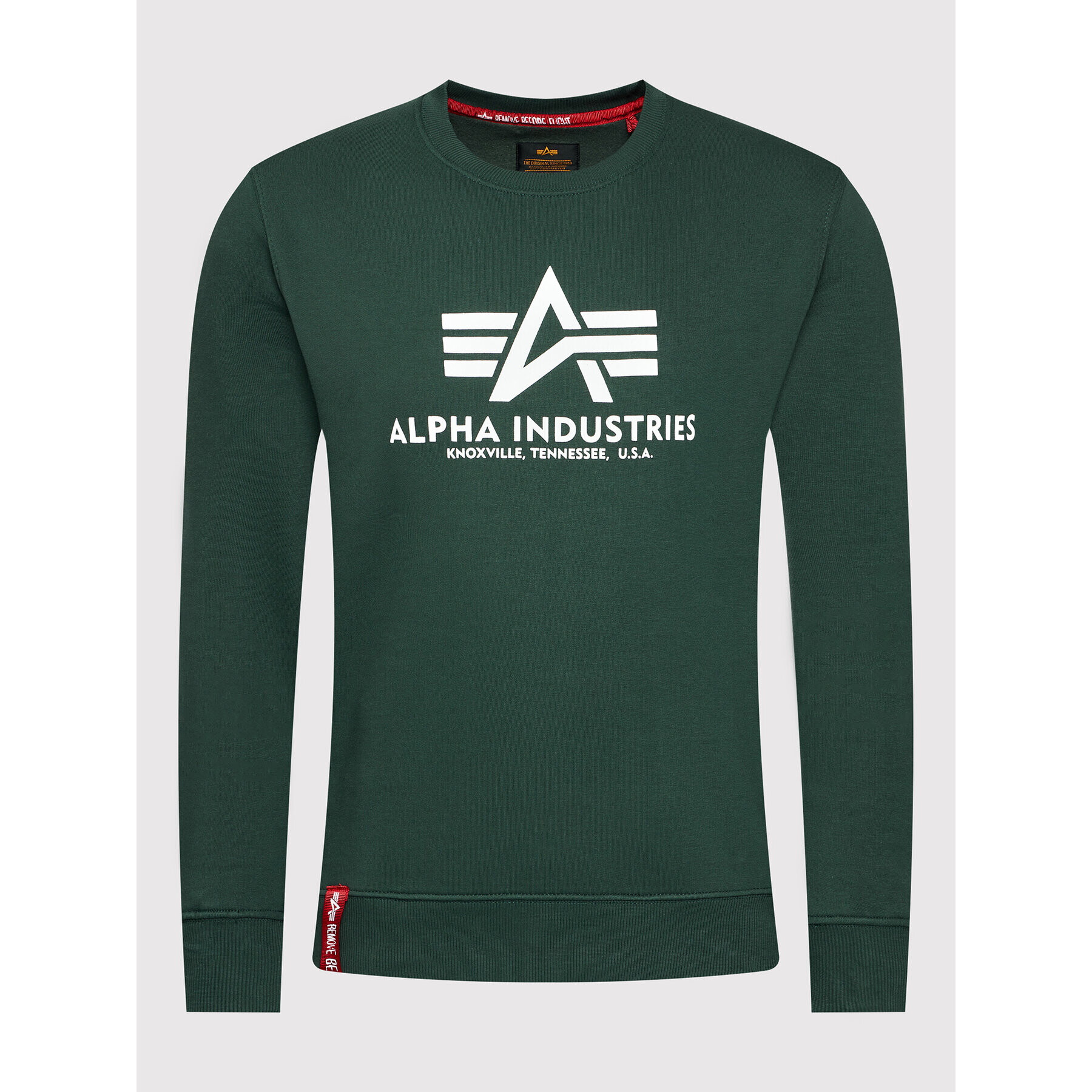 Alpha Industries Bluză Basic 178302 Verde Regular Fit - Pled.ro