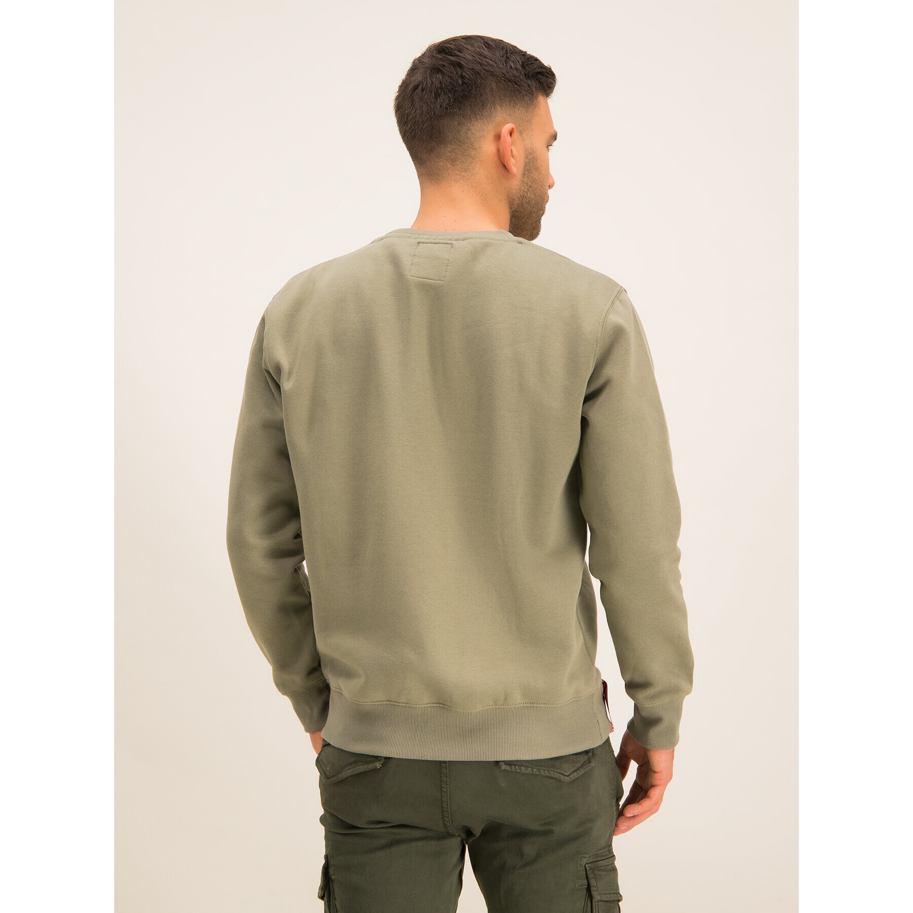 Alpha Industries Bluză Basic 178302 Verde Regular Fit - Pled.ro