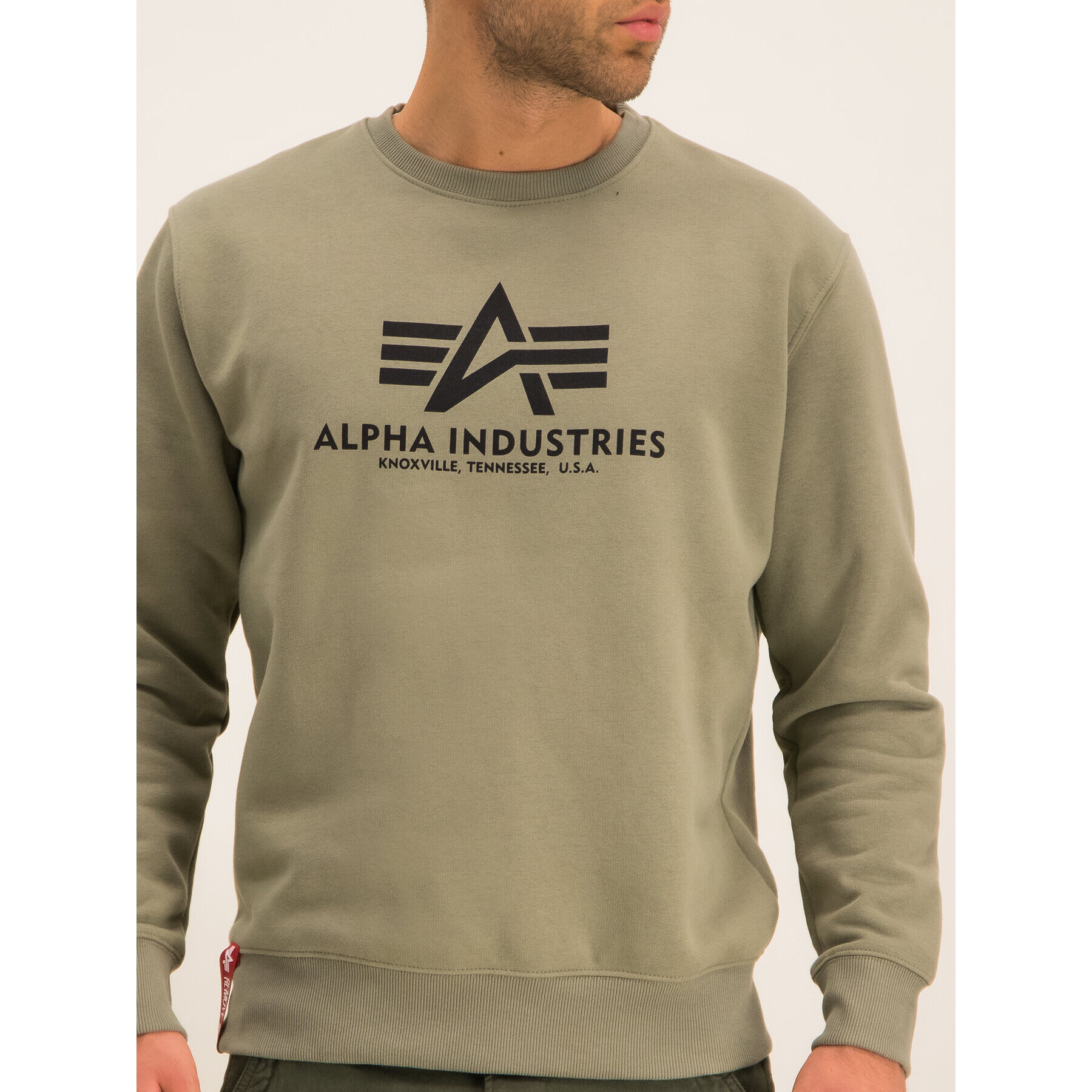 Alpha Industries Bluză Basic 178302 Verde Regular Fit - Pled.ro