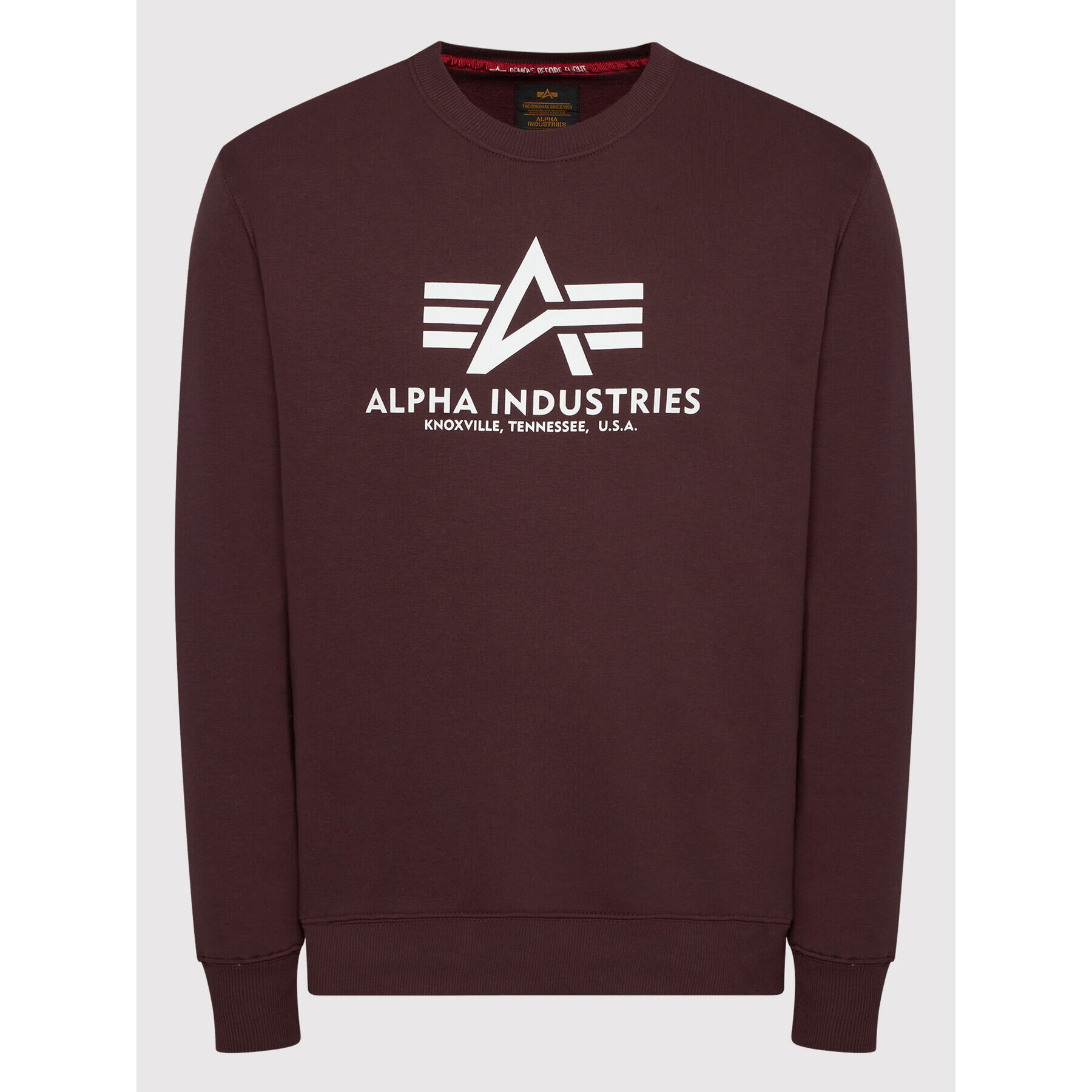 Alpha Industries Bluză Basic 178302 Vișiniu Regular Fit - Pled.ro