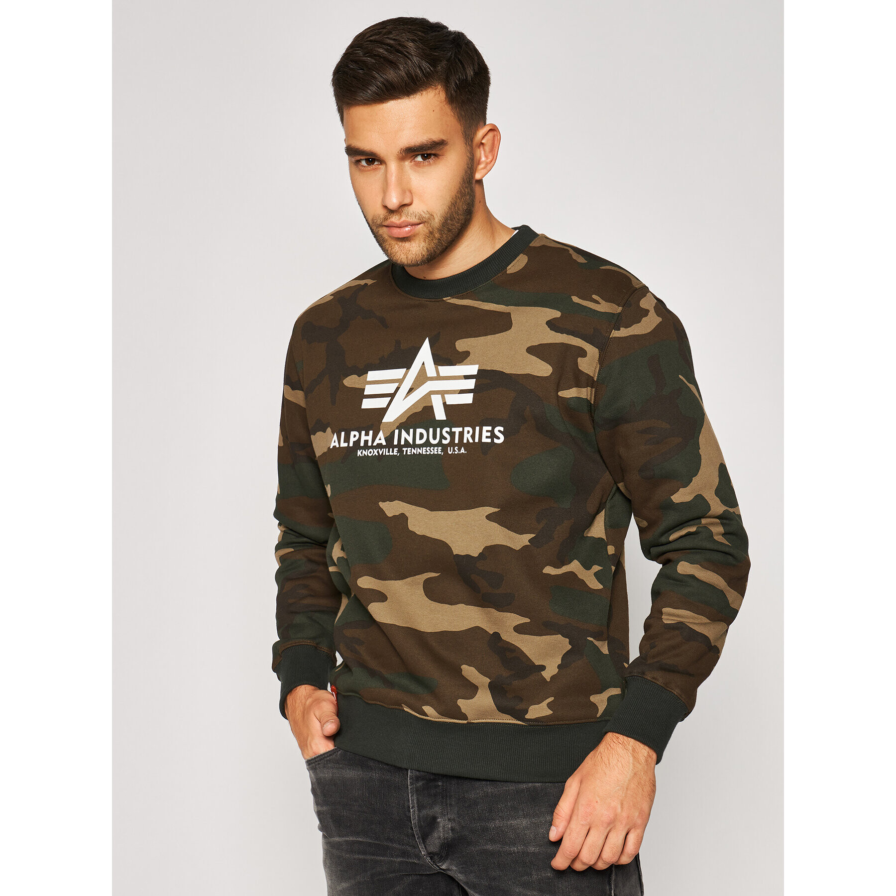 Alpha Industries Bluză Basic 178302C Verde Regular Fit - Pled.ro