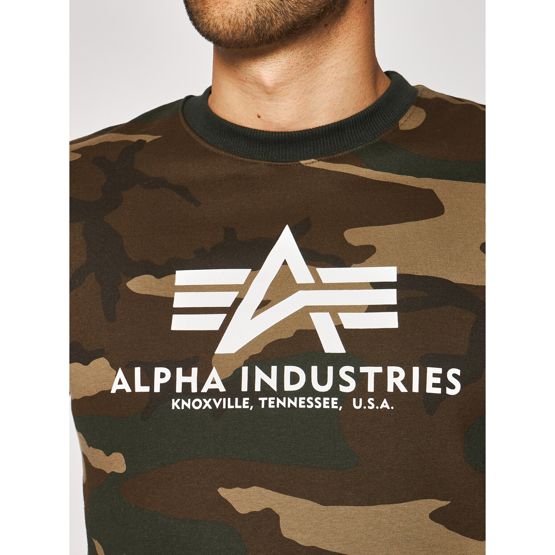 Alpha Industries Bluză Basic 178302C Verde Regular Fit - Pled.ro