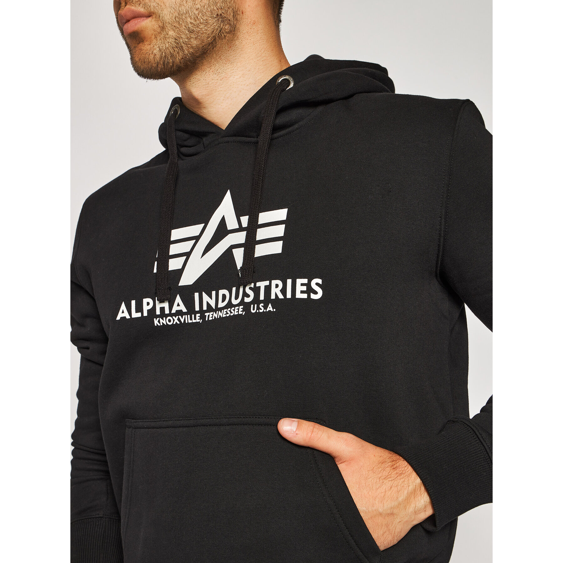 Alpha Industries Bluză Basic 178312 Negru Regular Fit - Pled.ro