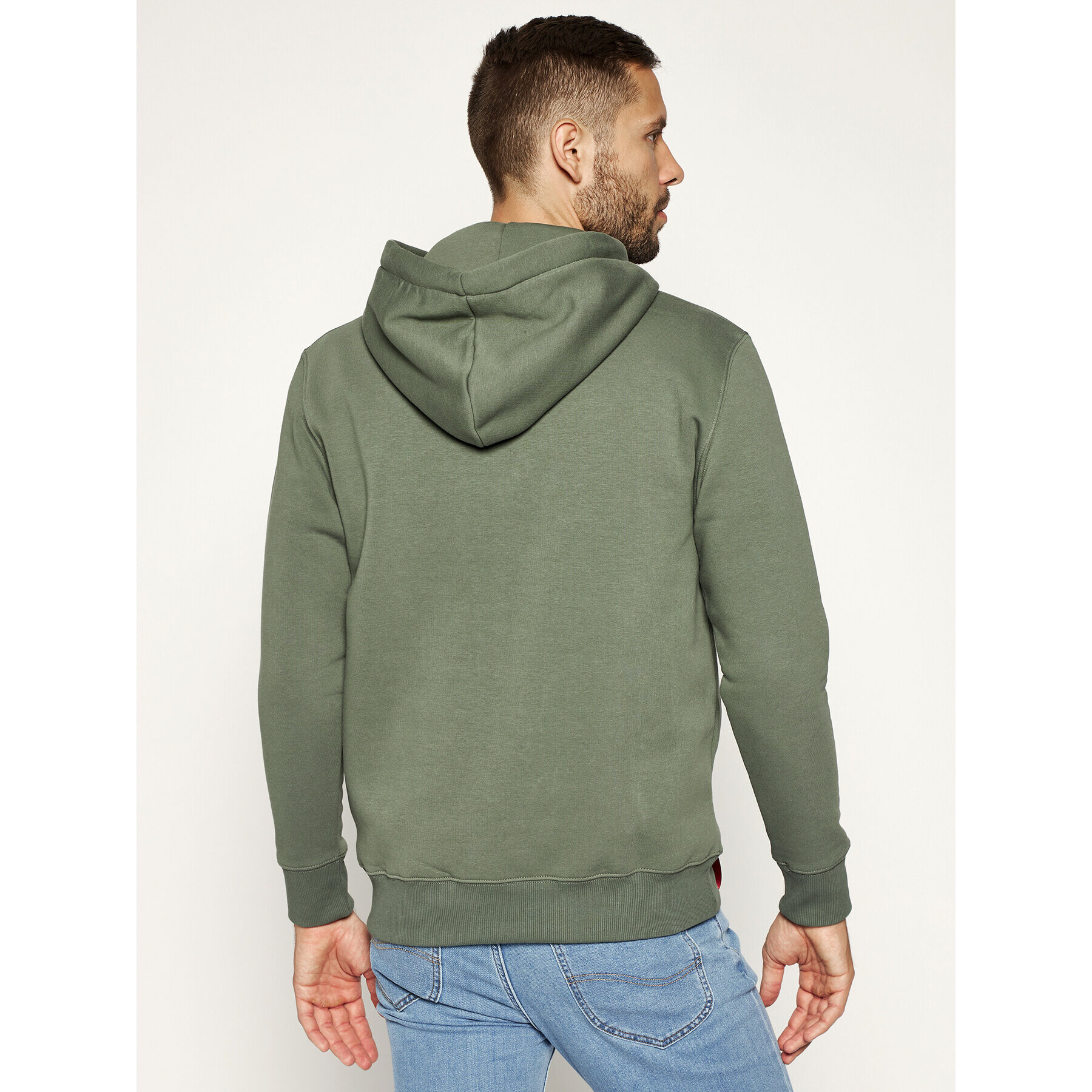 Alpha Industries Bluză Basic 178312 Verde Regular Fit - Pled.ro