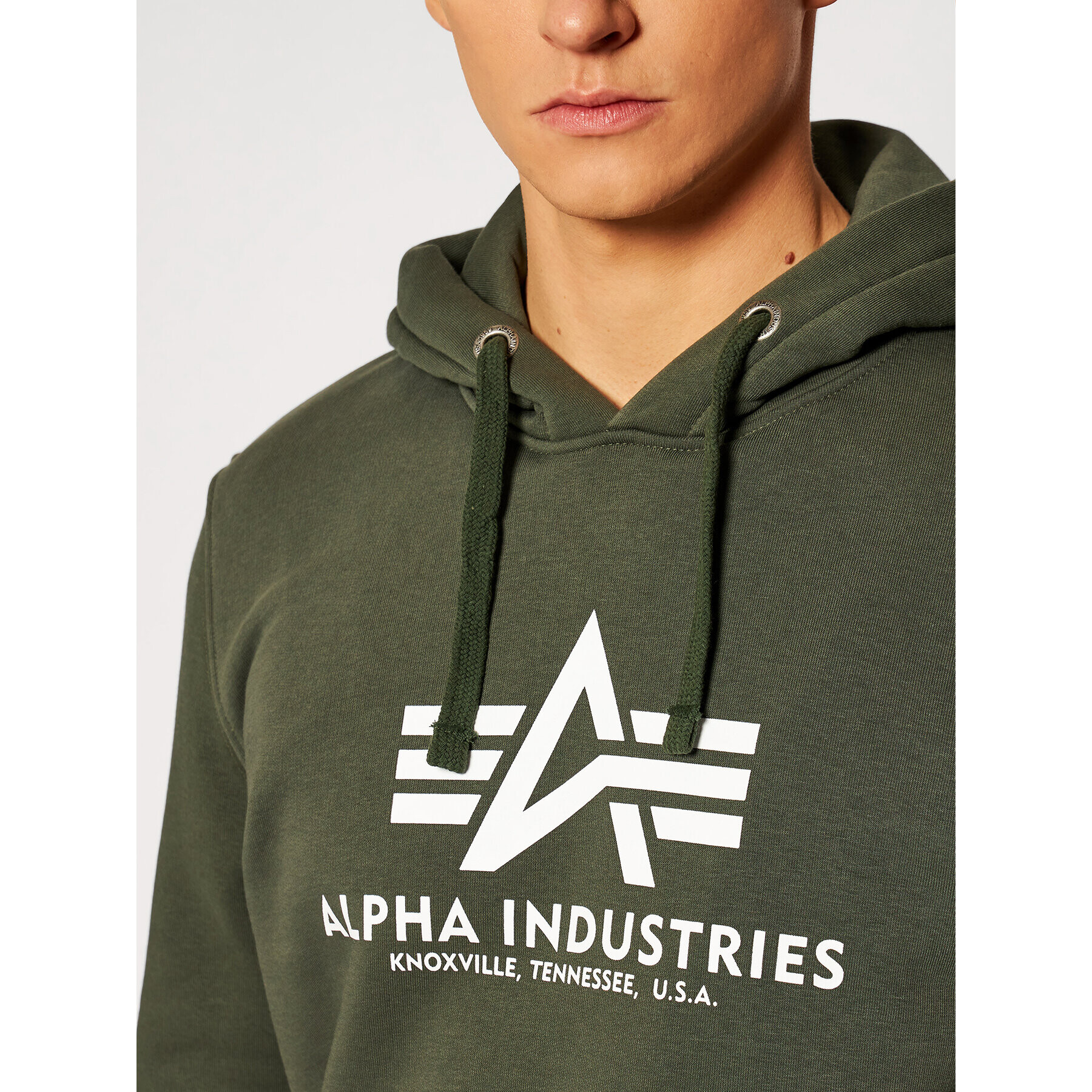 Alpha Industries Bluză Basic 178312 Verde Regular Fit - Pled.ro