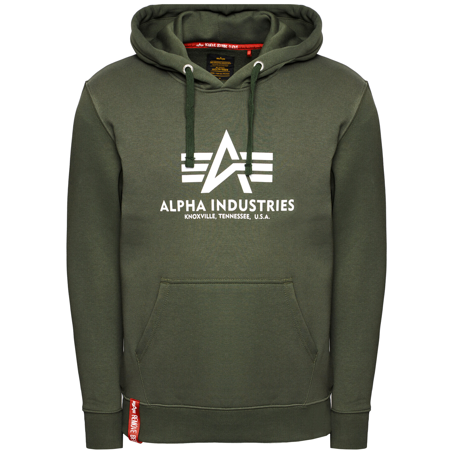 Alpha Industries Bluză Basic 178312 Verde Regular Fit - Pled.ro