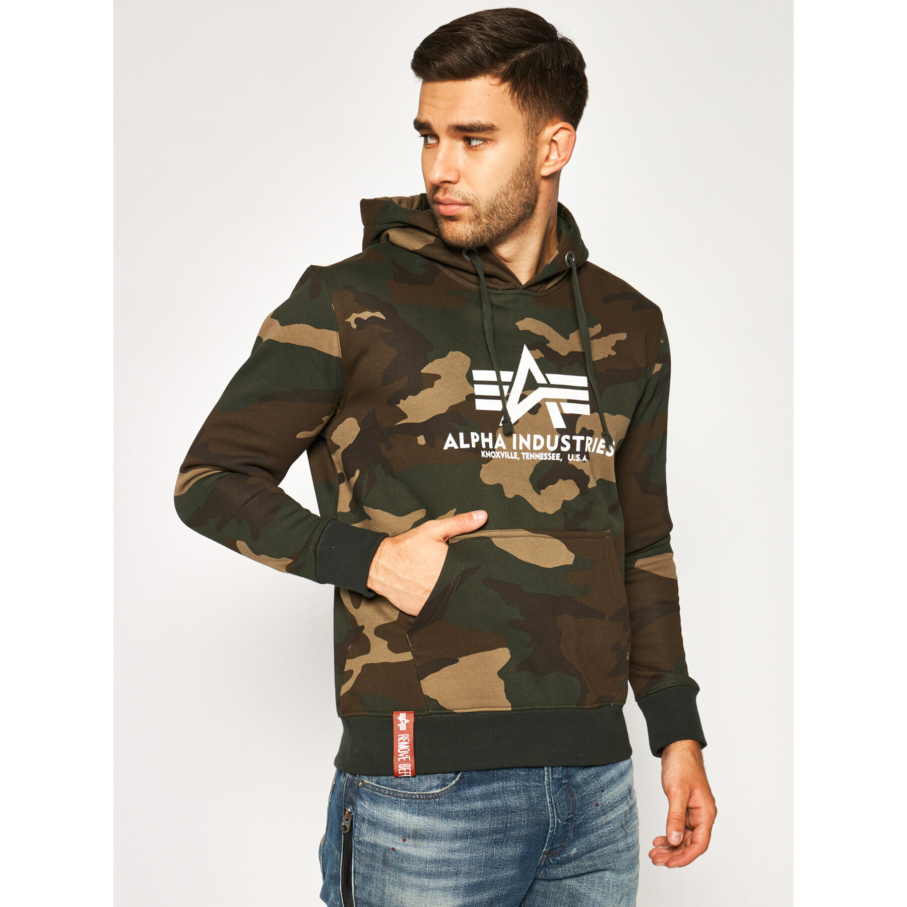 Alpha Industries Bluză Basic 178312C Verde Regular Fit - Pled.ro