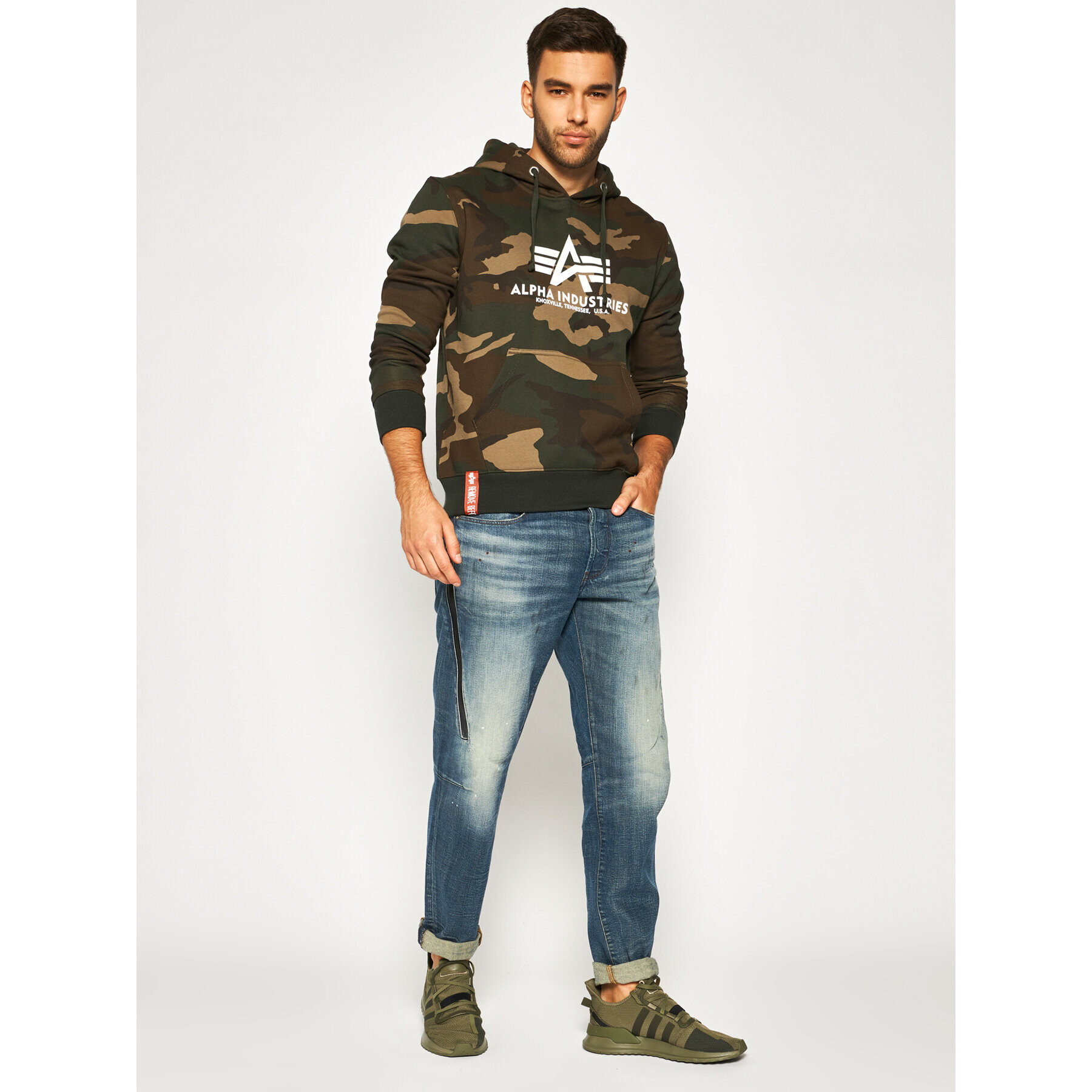 Alpha Industries Bluză Basic 178312C Verde Regular Fit - Pled.ro