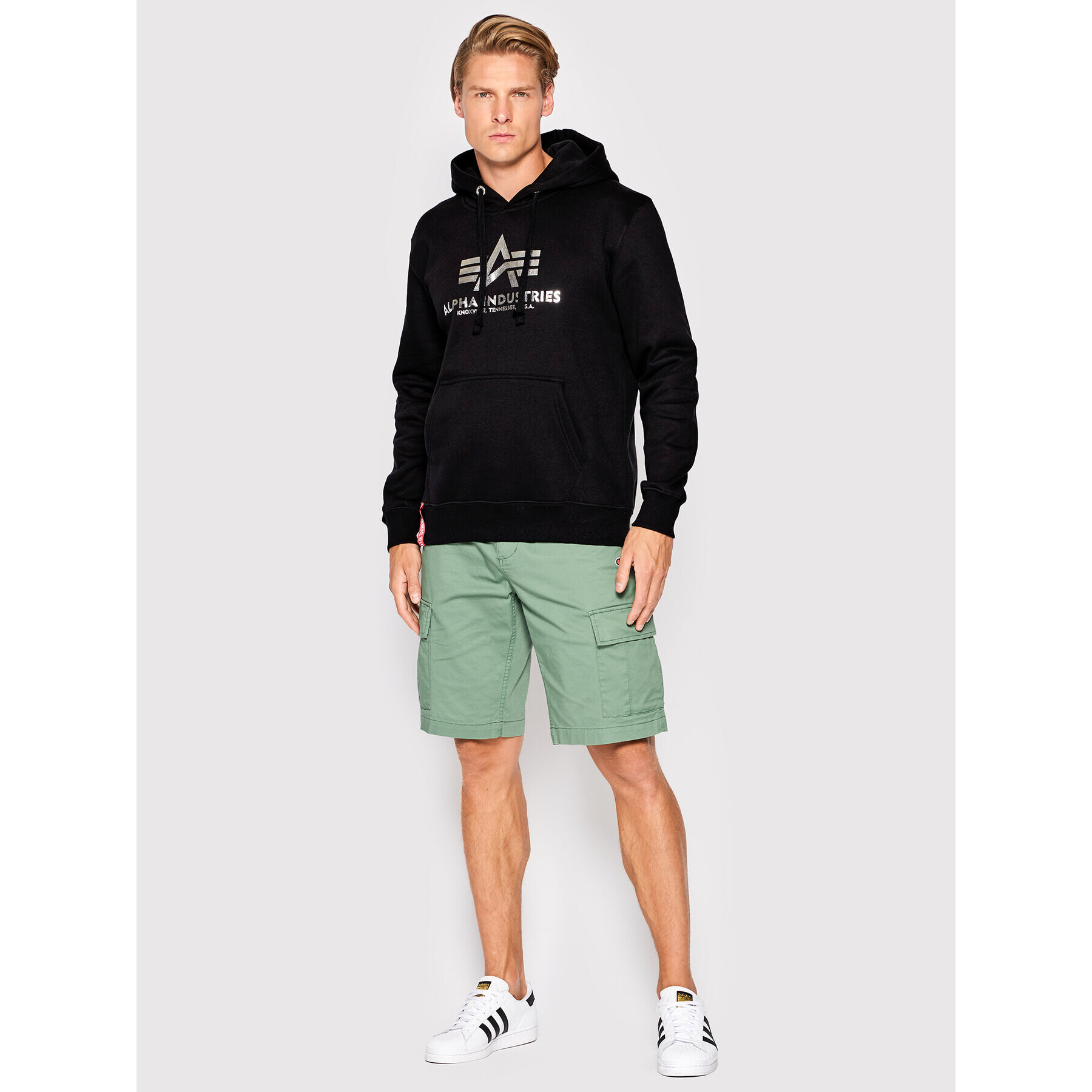 Alpha Industries Bluză Basic 178312FP Negru Regular Fit - Pled.ro