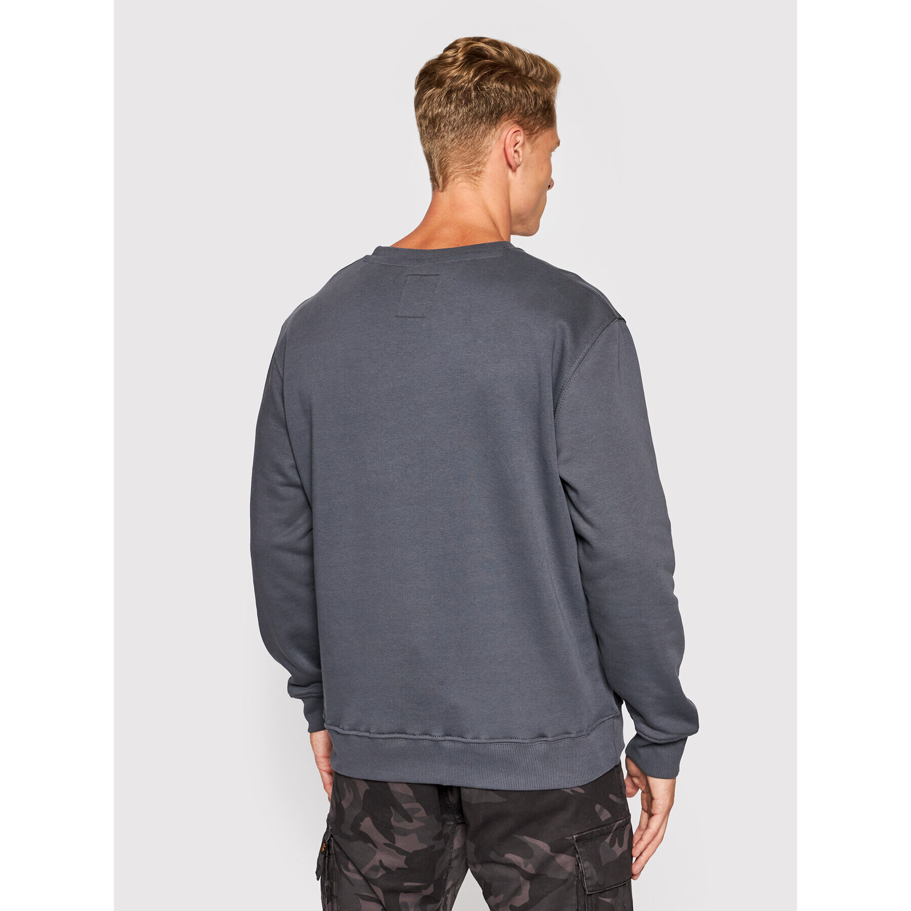 Alpha Industries Bluză Basic 188307 Gri Regular Fit - Pled.ro