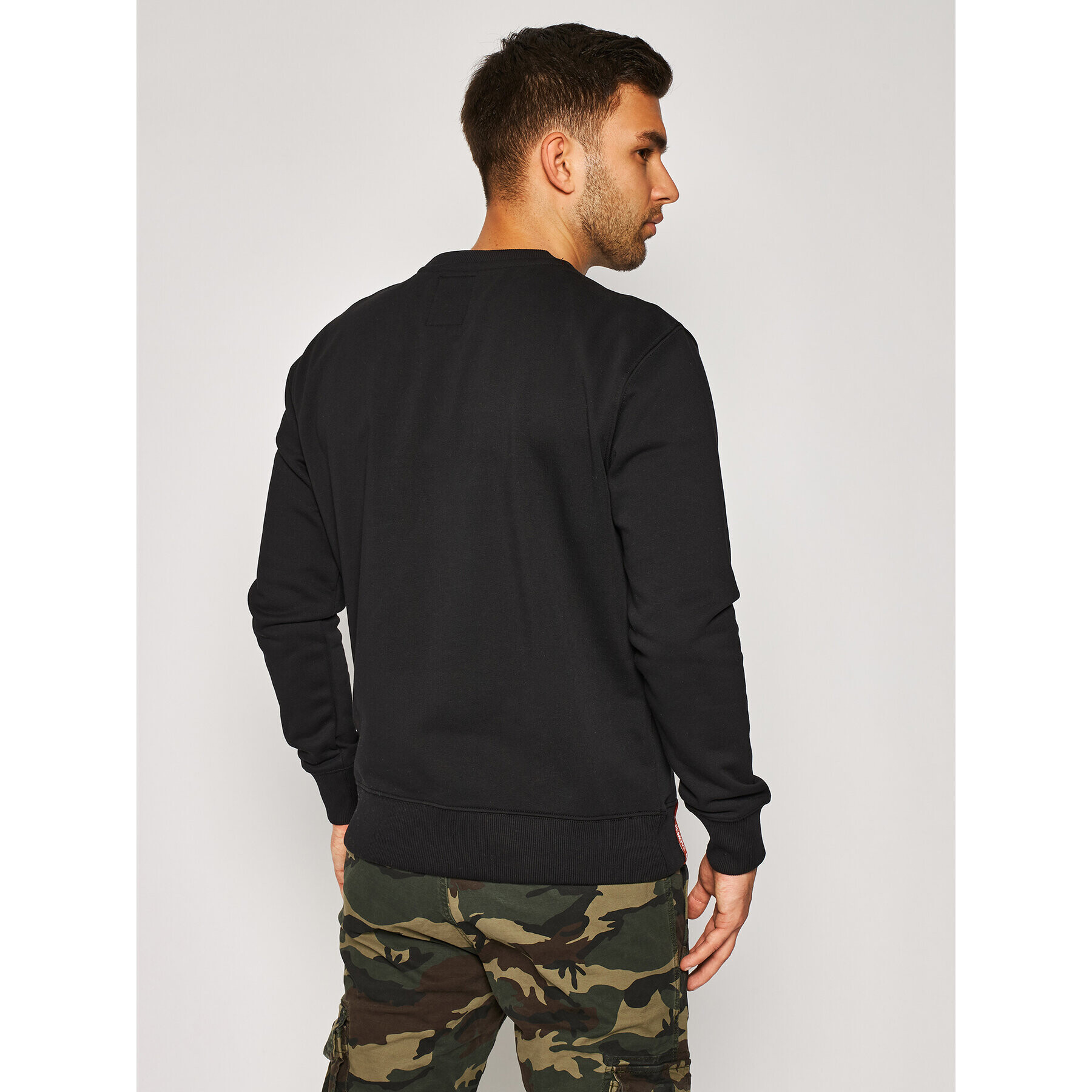 Alpha Industries Bluză Basic 188307 Negru Regular Fit - Pled.ro