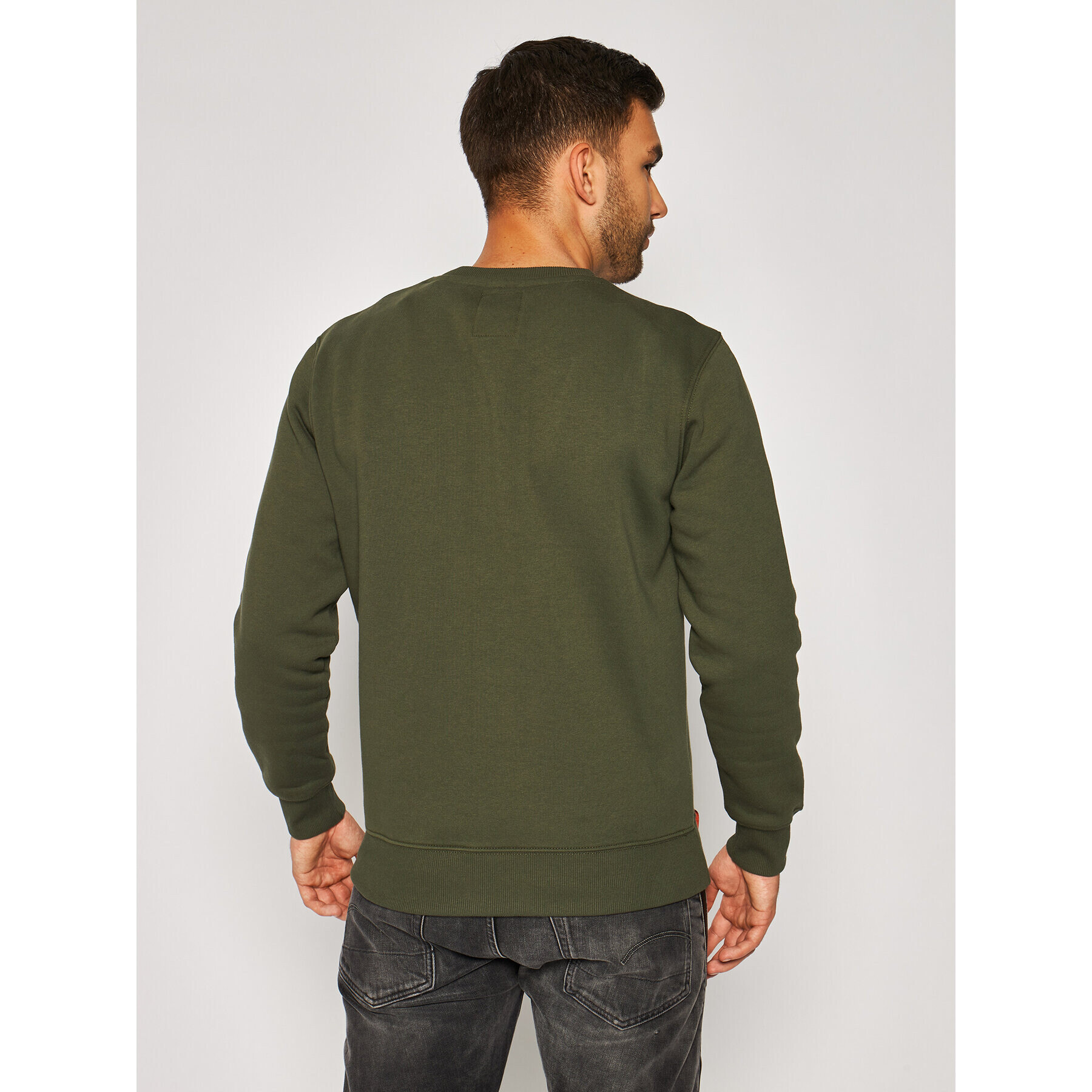 Alpha Industries Bluză Basic 188307 Verde Regular Fit - Pled.ro