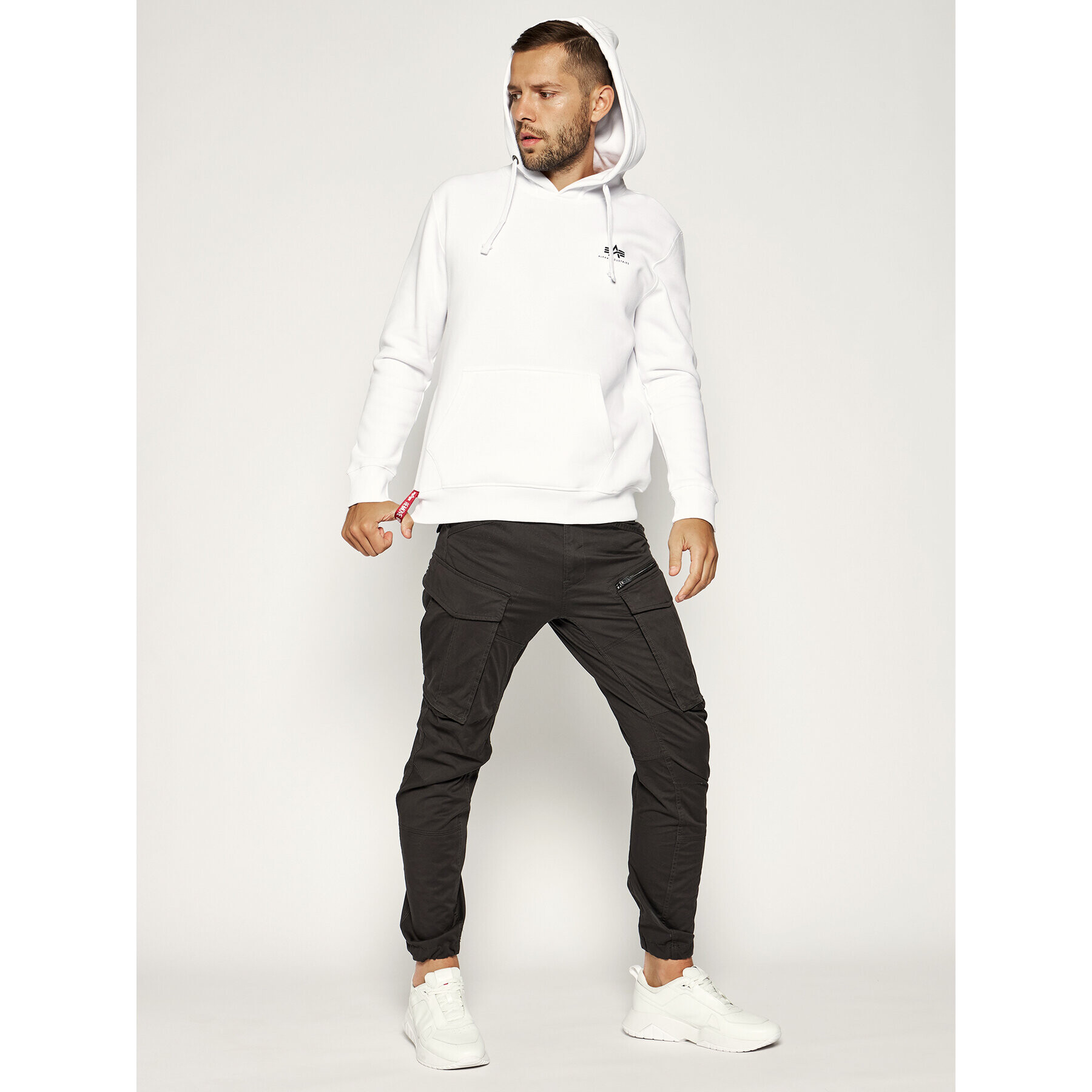 Alpha Industries Bluză Basic 196318 Alb Regular Fit - Pled.ro