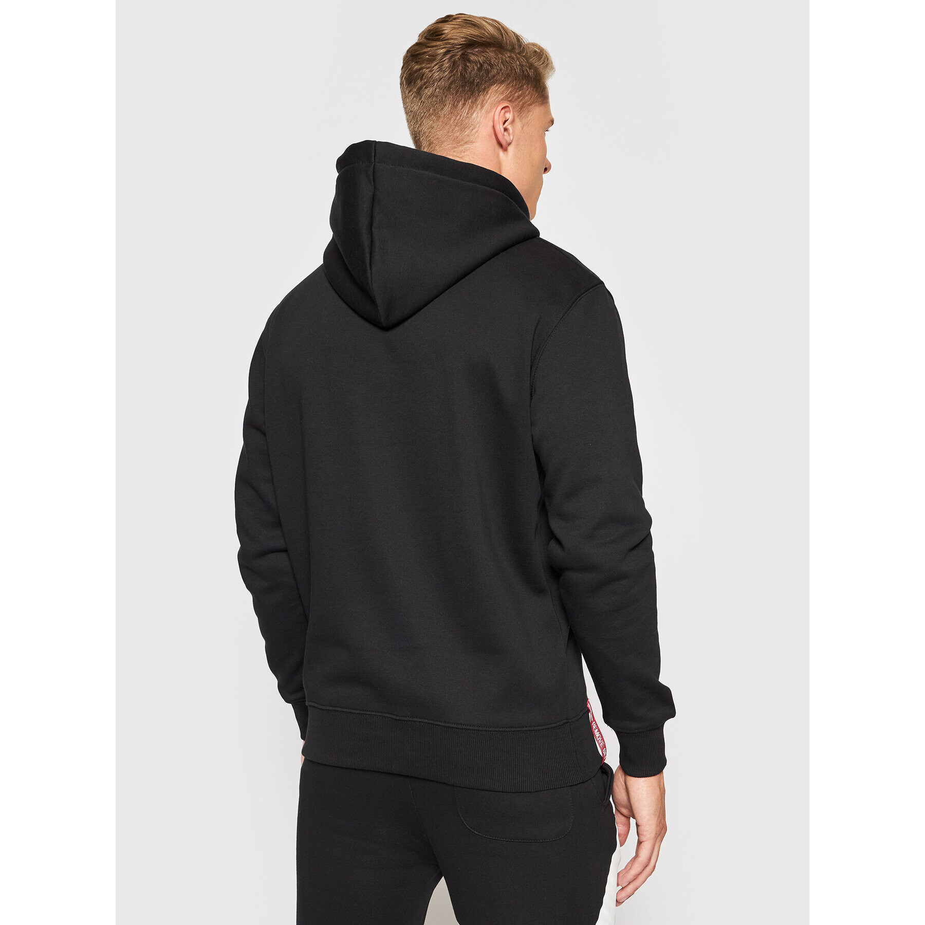 Alpha Industries Bluză Basic Embroidery 118335 Negru Regular Fit - Pled.ro