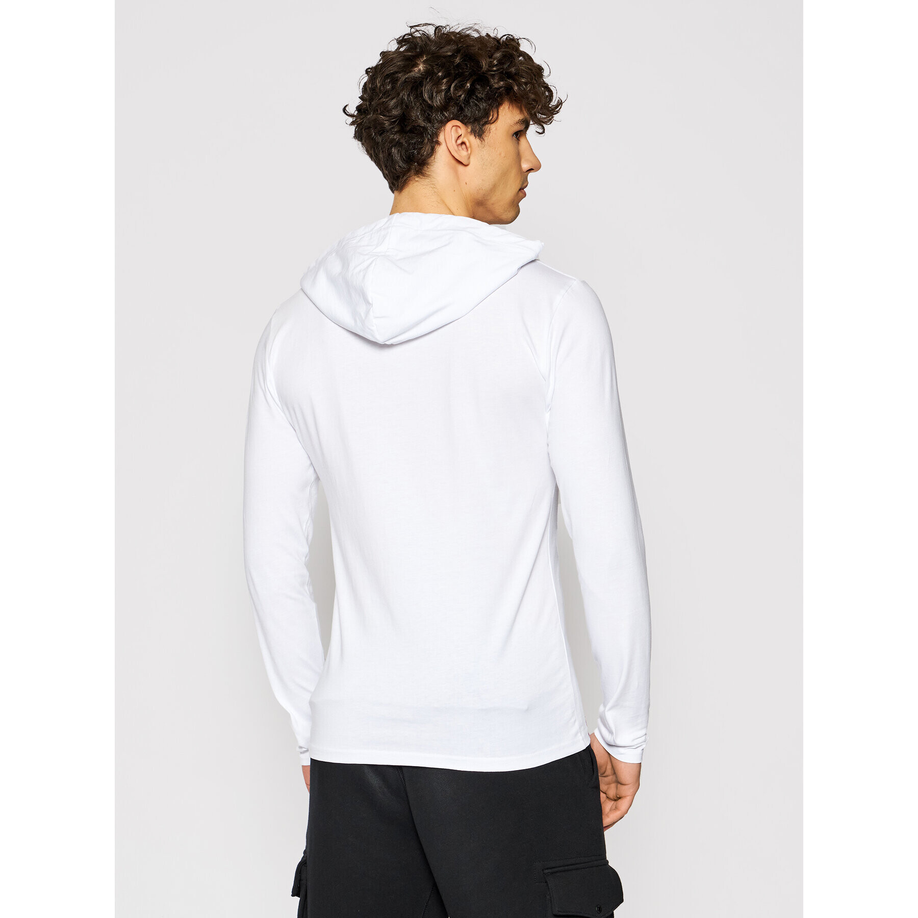 Alpha Industries Bluză Basic Hooded Heavy Ls 116572 Alb Slim Fit - Pled.ro