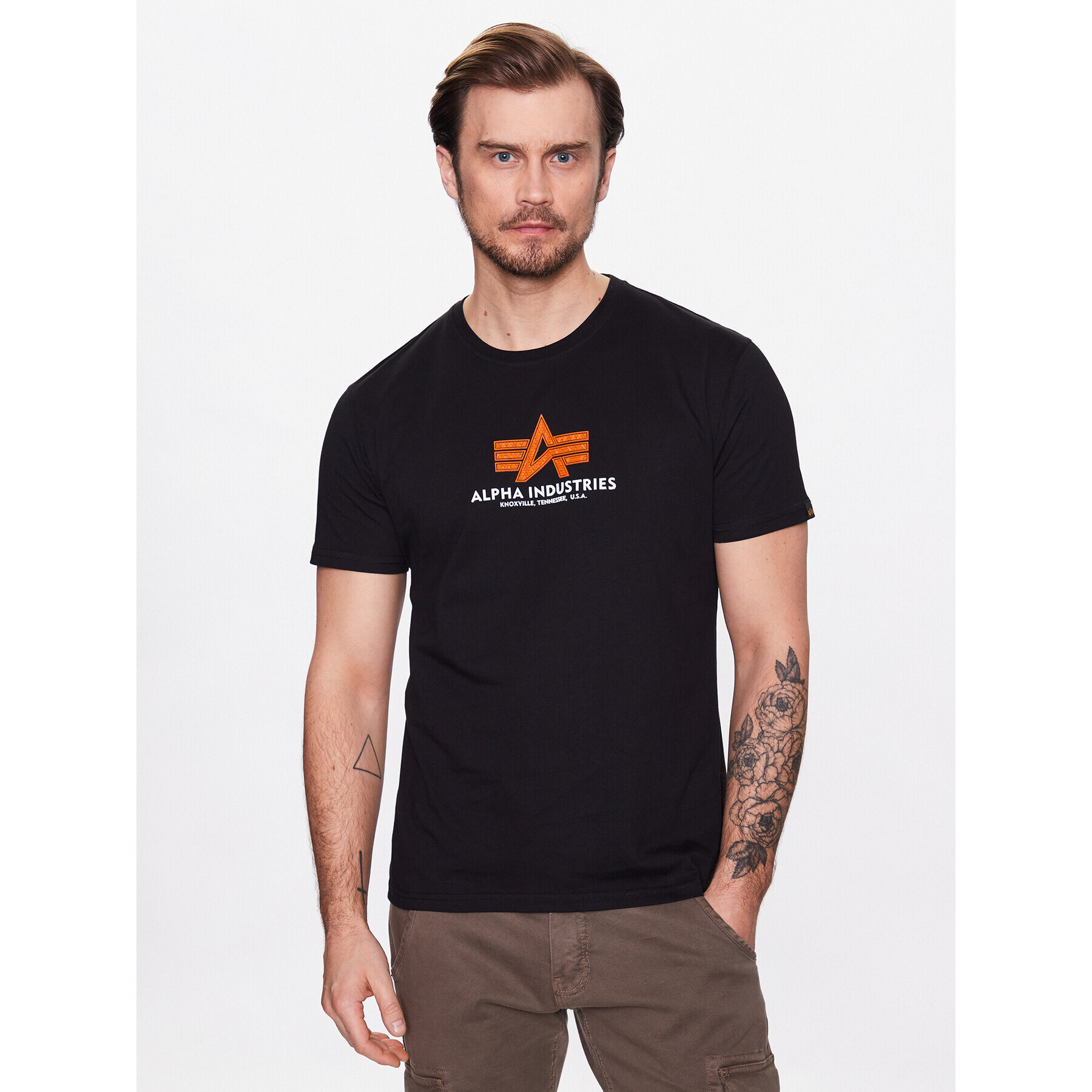 Alpha Industries Tricou Basic 100501RB Negru Regular Fit - Pled.ro