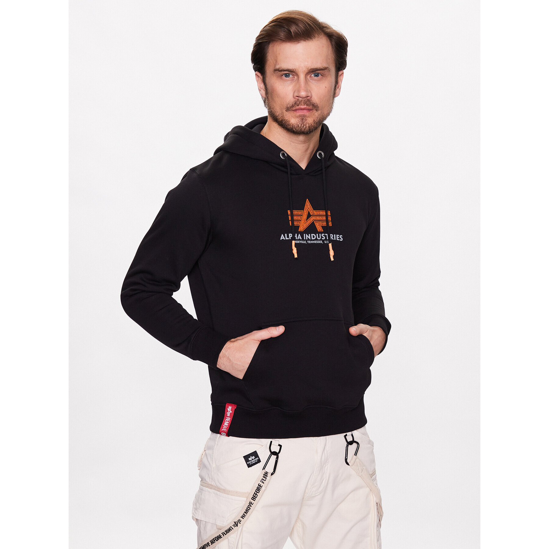 Alpha Industries Bluză Basic 178312RB Negru Regular Fit - Pled.ro