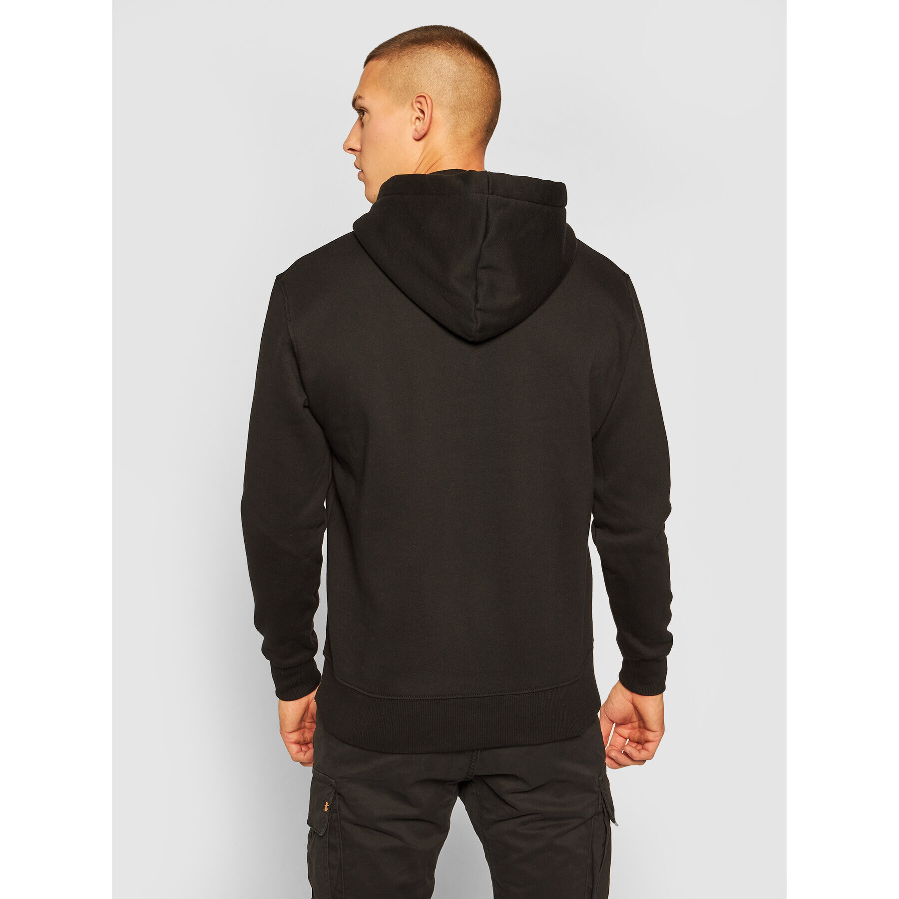 Alpha Industries Bluză Basic Hoody Small Logo 196318 Negru Regular Fit - Pled.ro