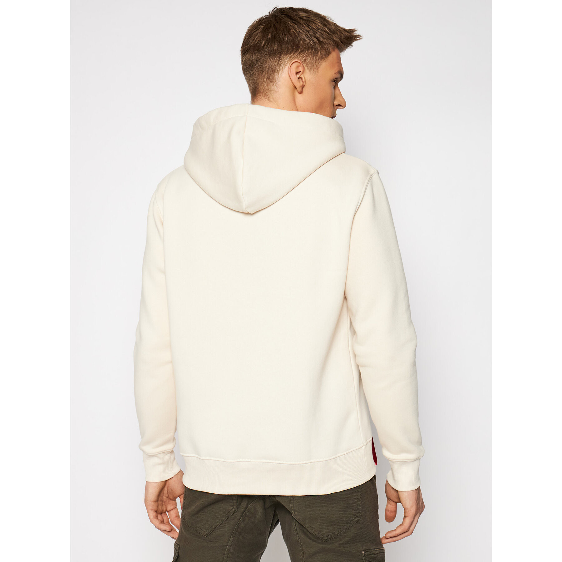 Alpha Industries Bluză Basic Small Logo 196318 Bej Regular Fit - Pled.ro