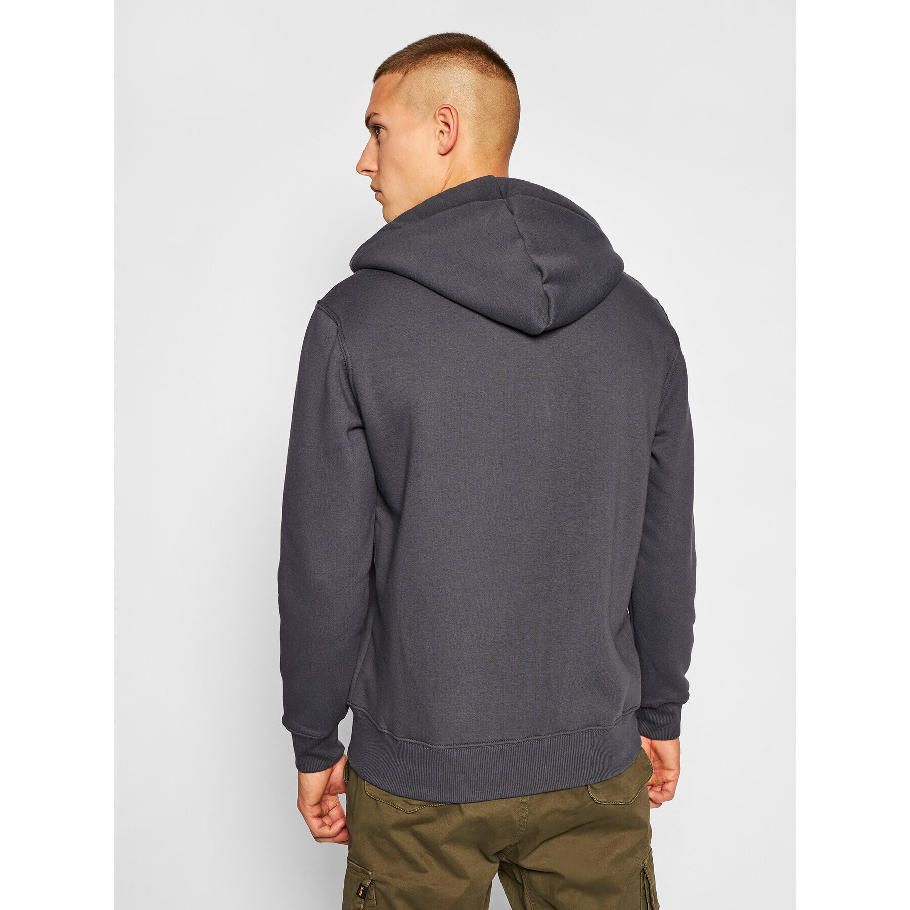 Alpha Industries Bluză Basic Small Logo 196318 Gri Regular Fit - Pled.ro