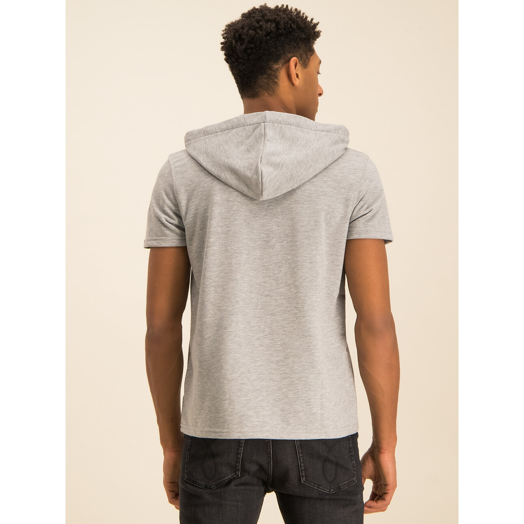 Alpha Industries Bluză Basic T Hooded 126507 Gri Regular Fit - Pled.ro