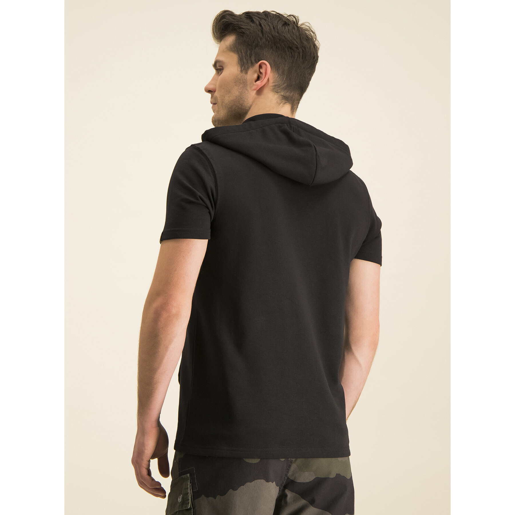 Alpha Industries Bluză Basic T Hooded 126507 Negru Regular Fit - Pled.ro