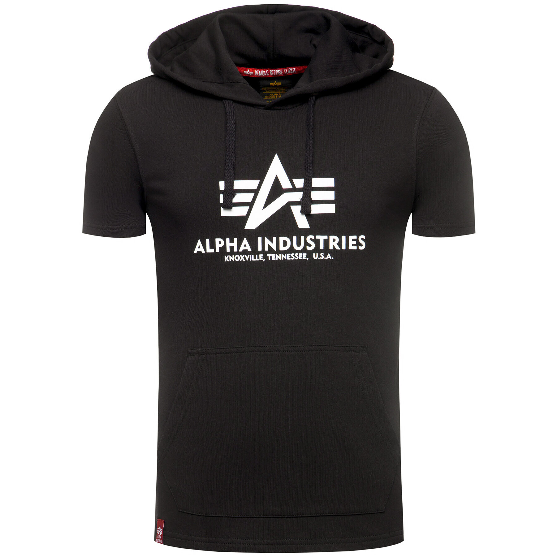 Alpha Industries Bluză Basic T Hooded 126507 Negru Regular Fit - Pled.ro