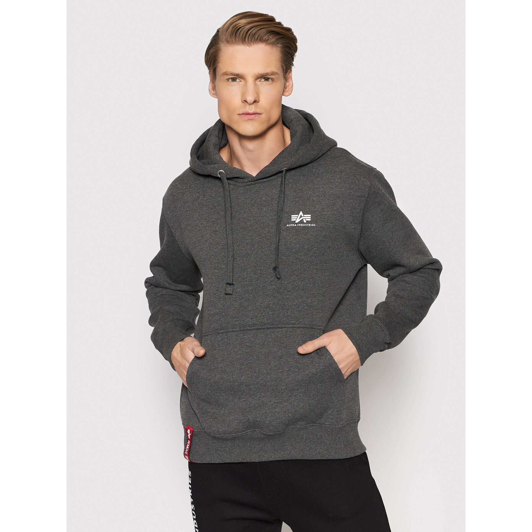 Alpha Industries Bluză Bsic 196318 Gri Regular Fit - Pled.ro