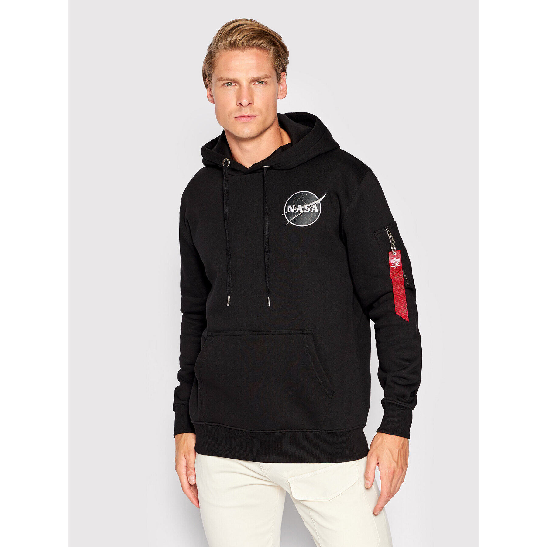 Alpha Industries Bluză Dark Side 108337 Negru Relaxed Fit - Pled.ro