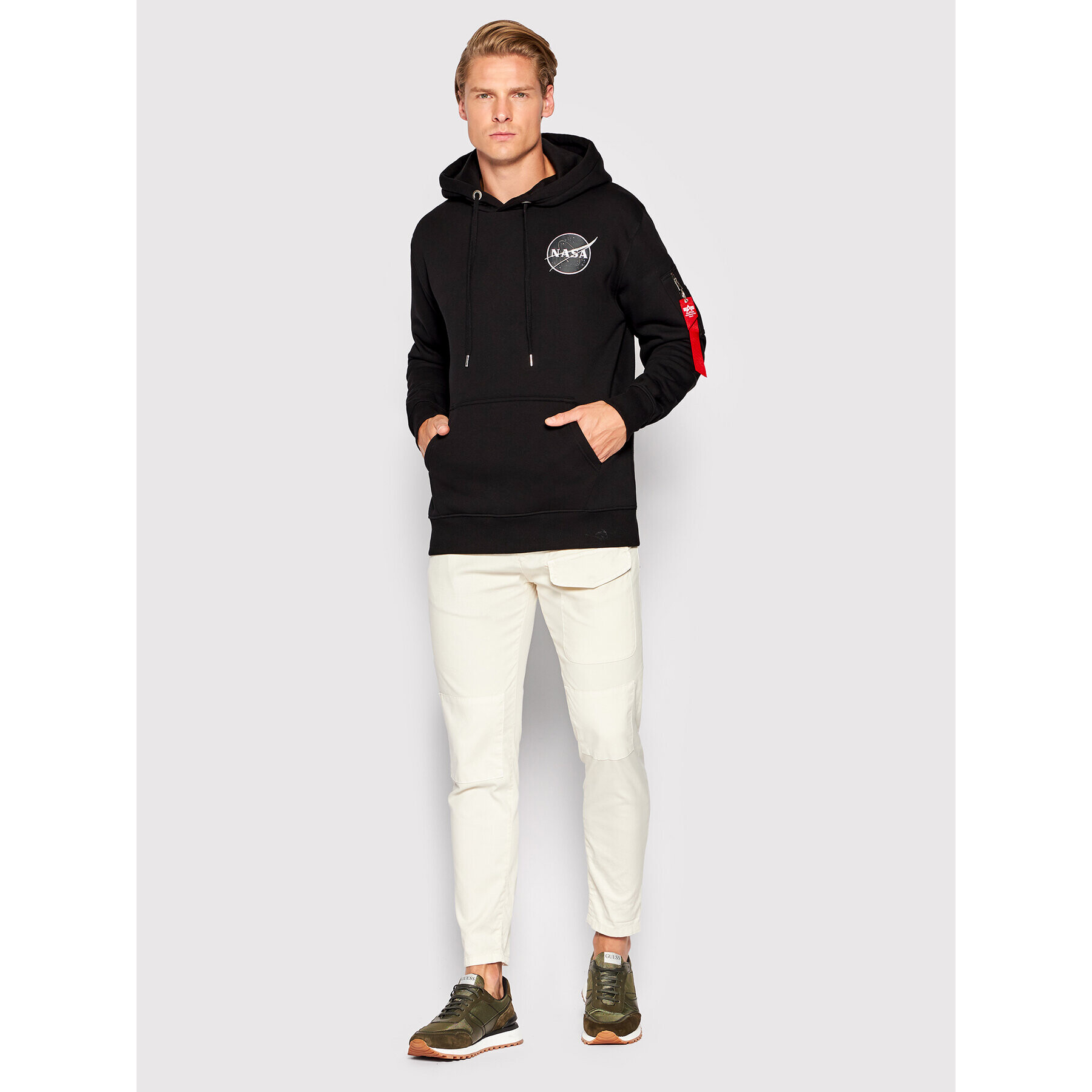 Alpha Industries Bluză Dark Side 108337 Negru Relaxed Fit - Pled.ro