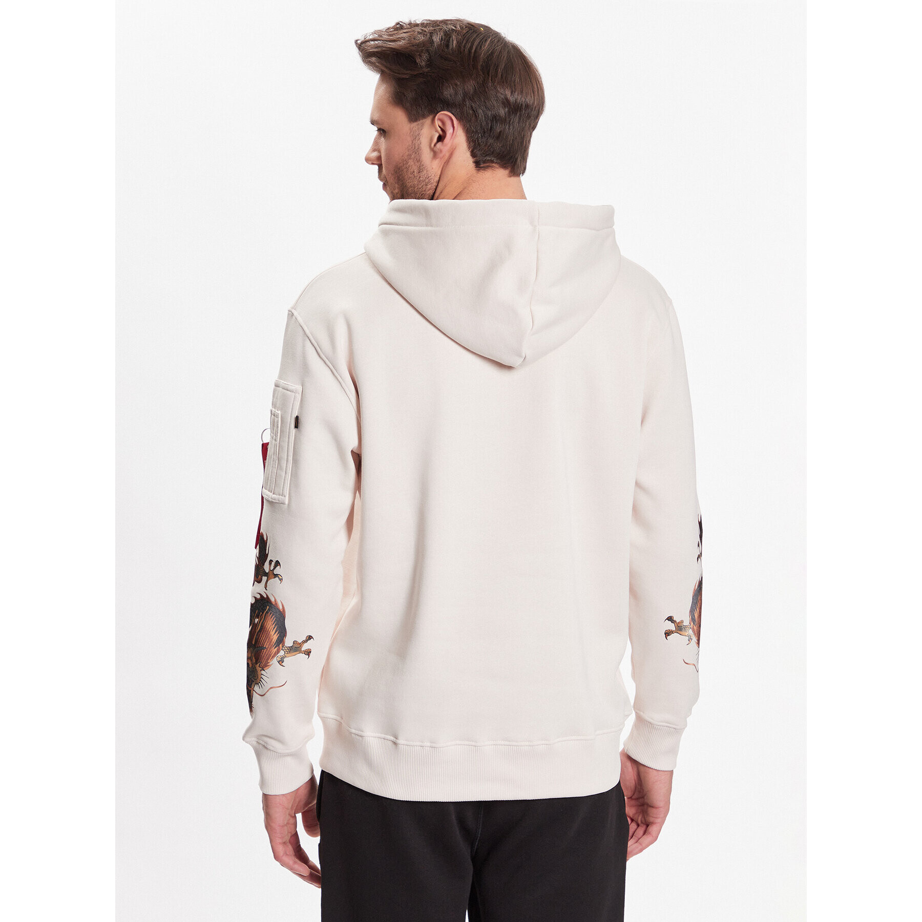 Alpha Industries Bluză Dragon EMB 136334 Alb Regular Fit - Pled.ro