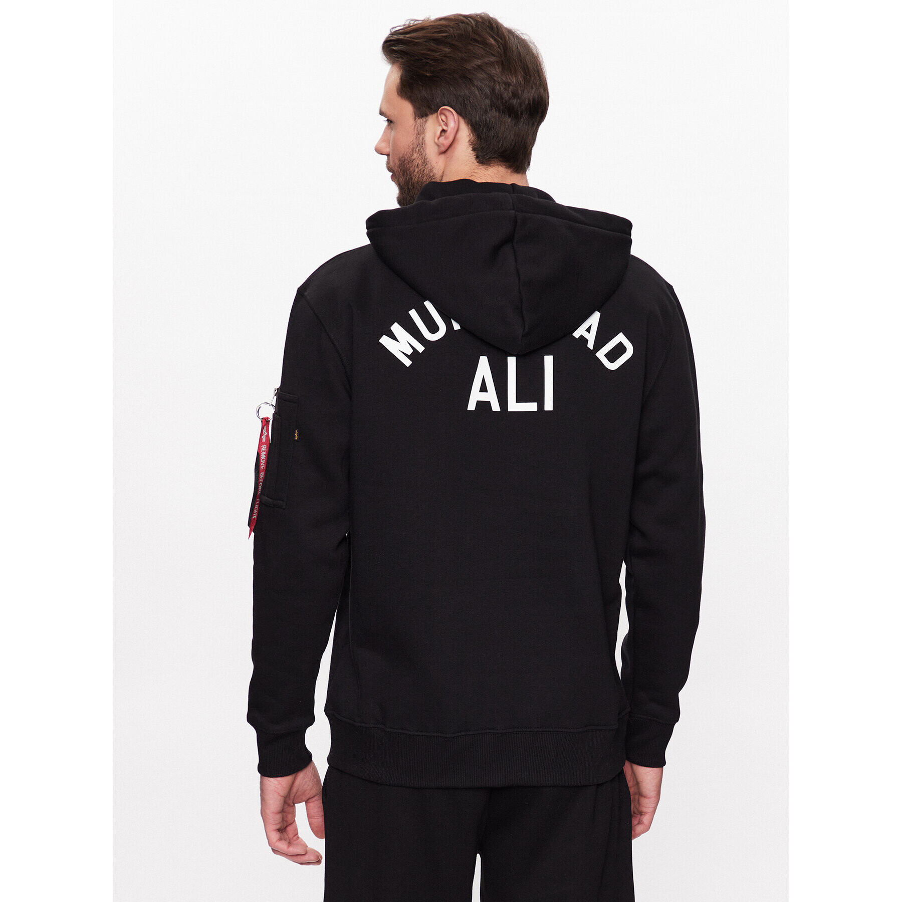 Alpha Industries Bluză Muhammad Ali 136339 Negru Regular Fit - Pled.ro