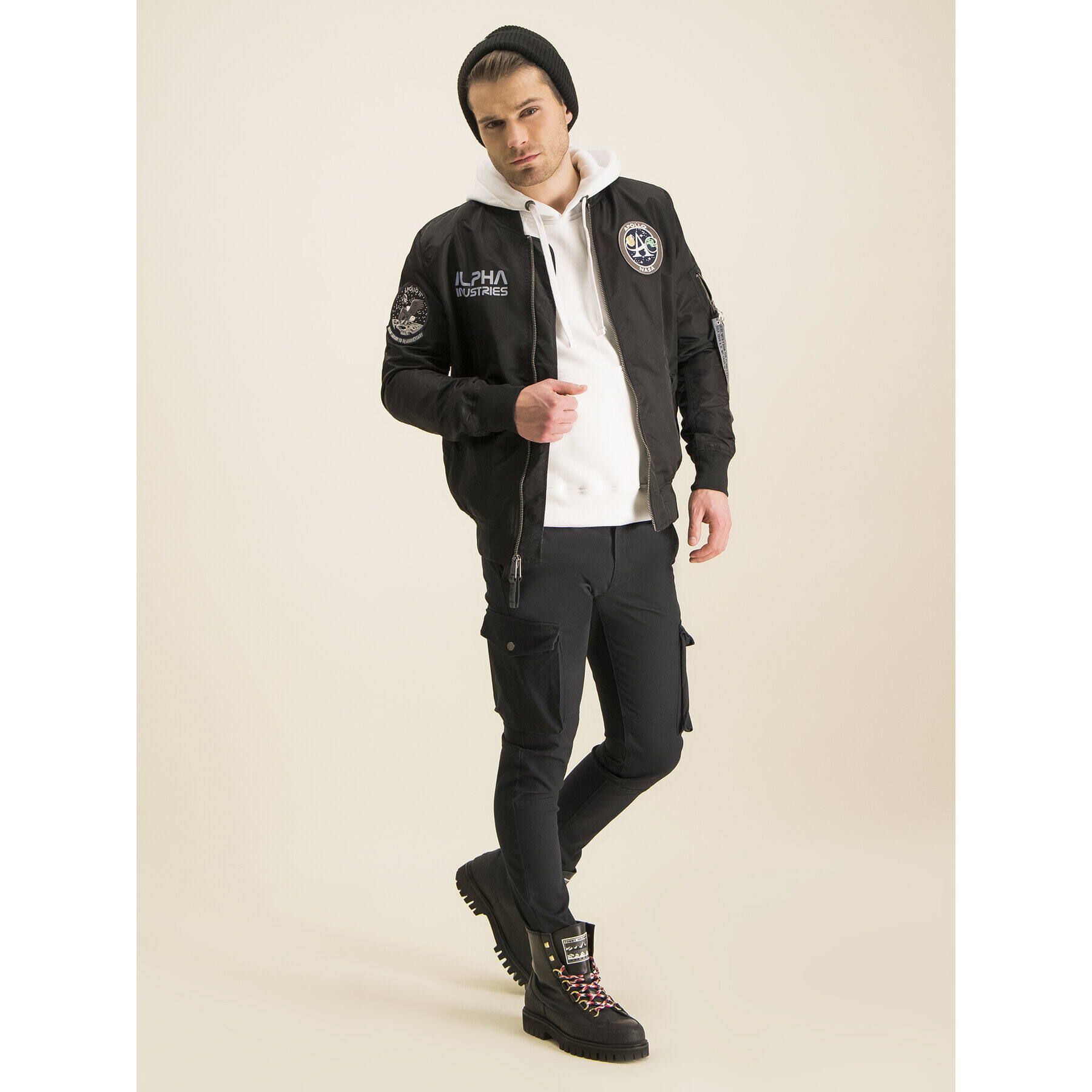 Alpha Industries Bluză Nasa 178317 Alb Regular Fit - Pled.ro