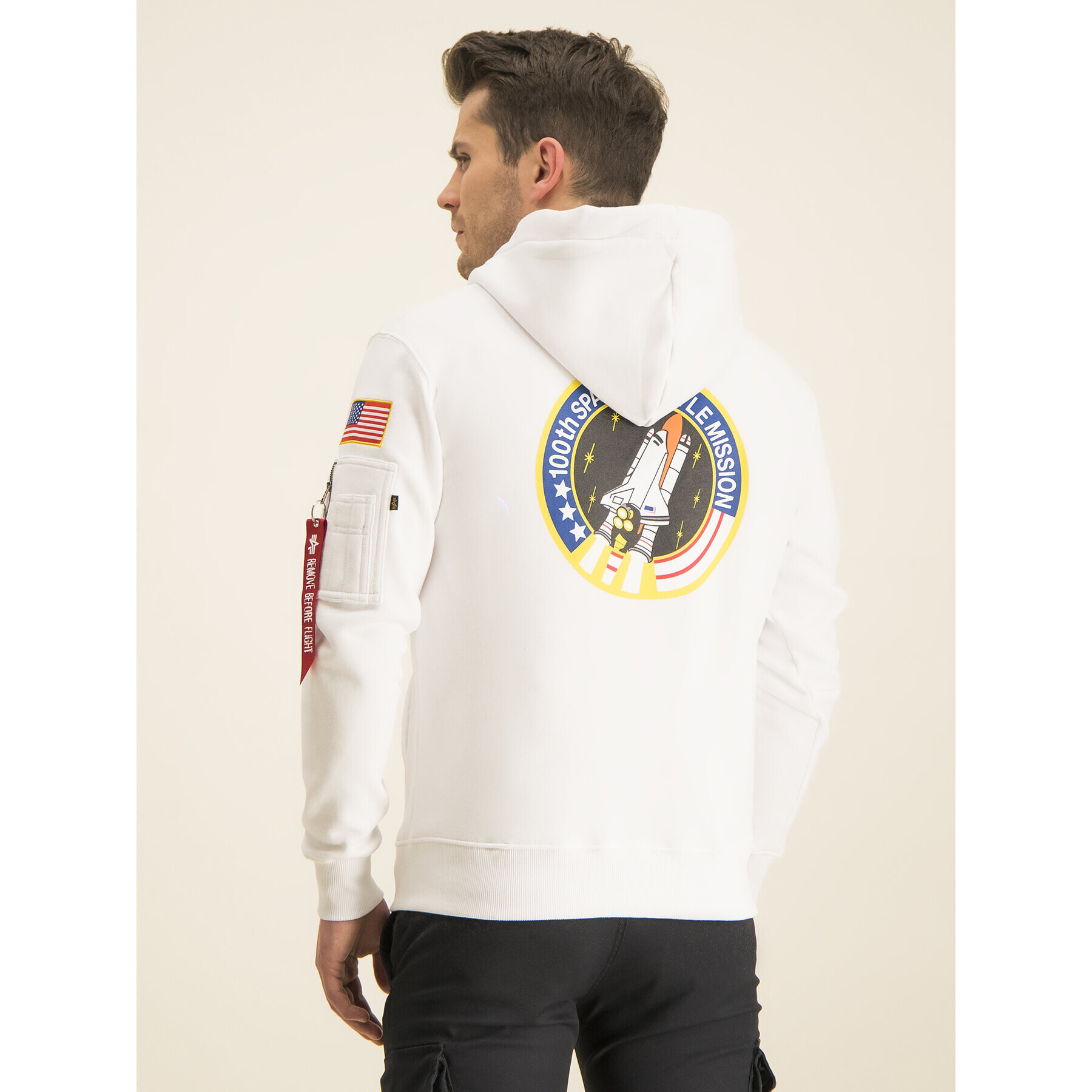 Alpha Industries Bluză Nasa 178317 Alb Regular Fit - Pled.ro