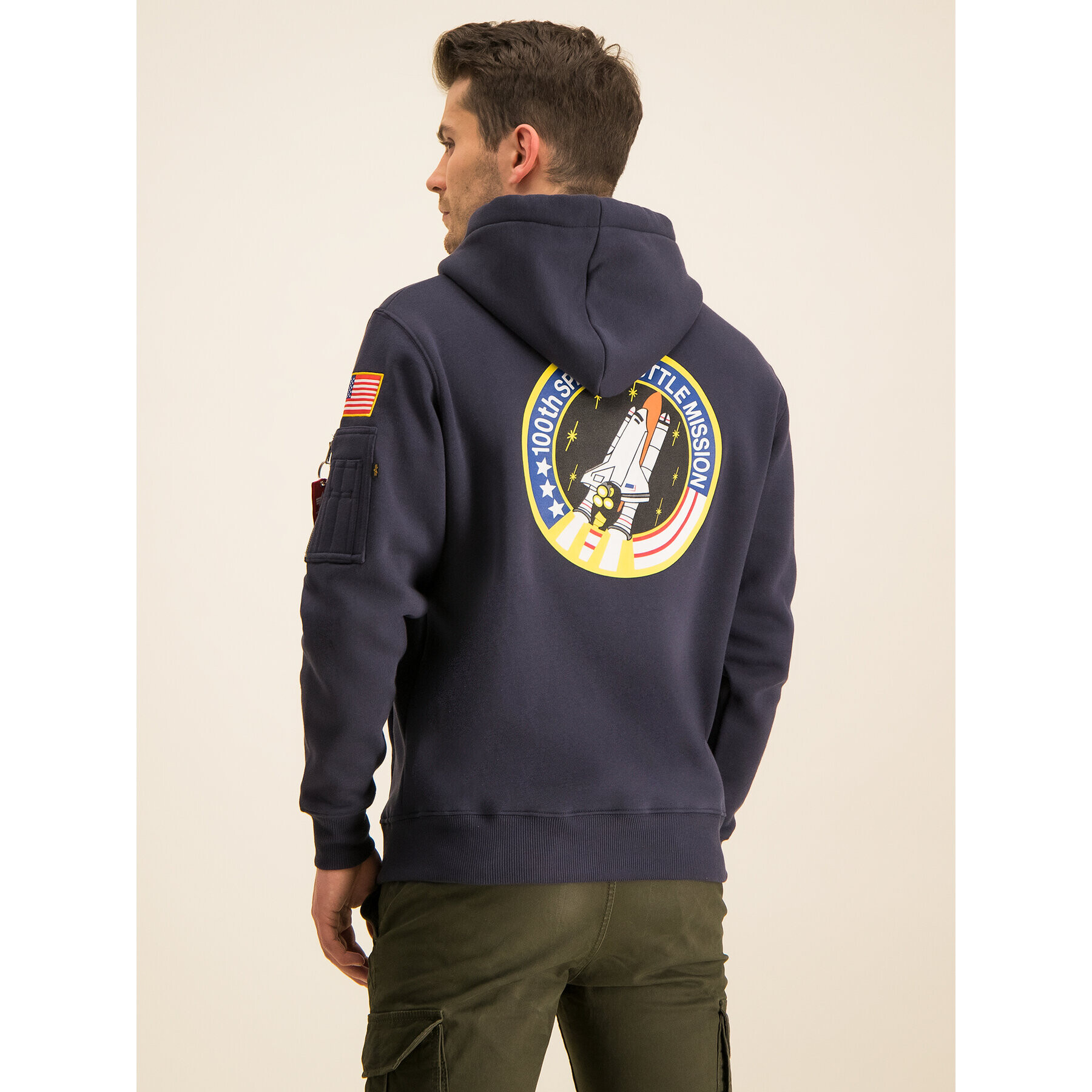 Alpha Industries Bluză Nasa 178317 Bleumarin Regular Fit - Pled.ro