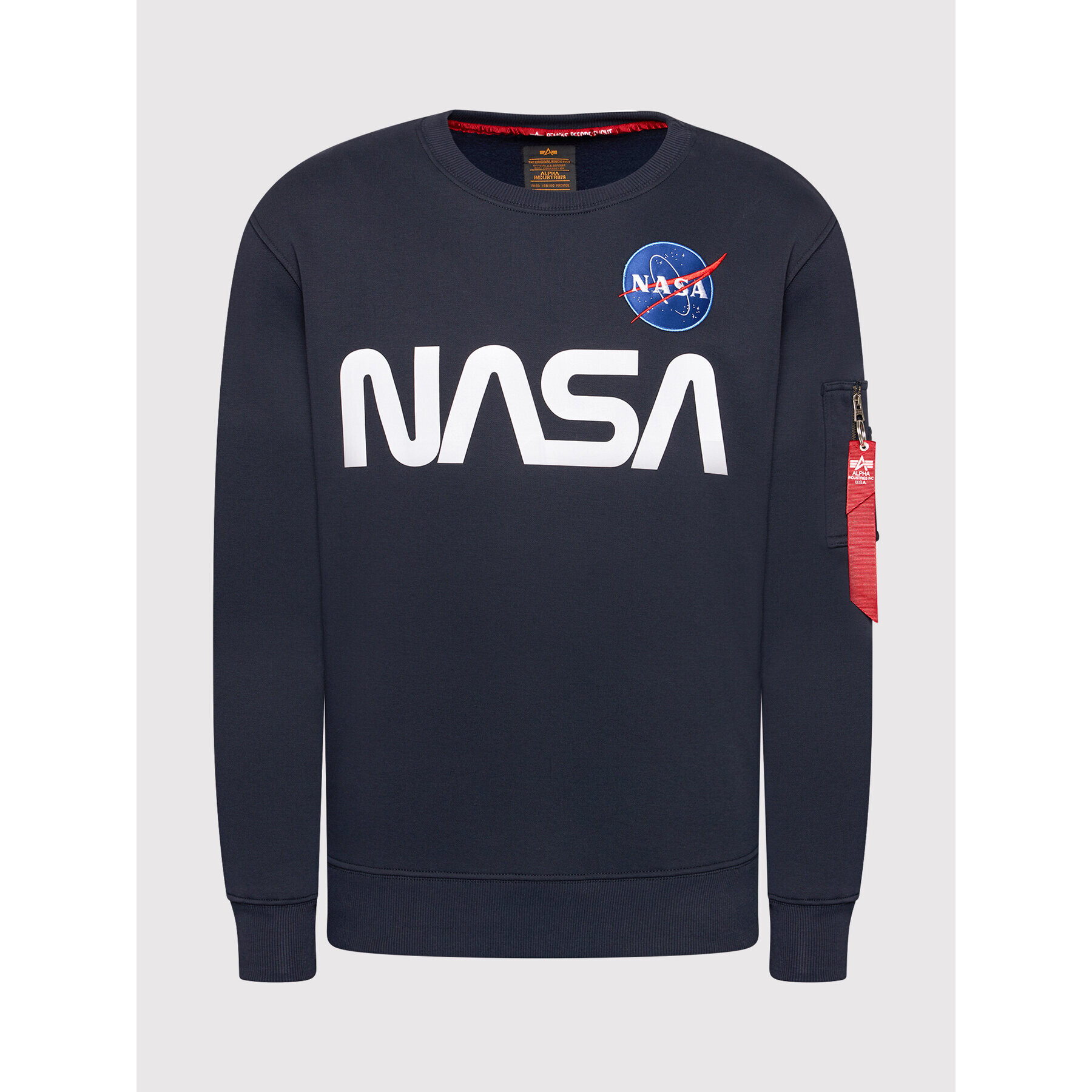 Alpha Industries Bluză Nasa Reflective 178309 Bleumarin Regular Fit - Pled.ro