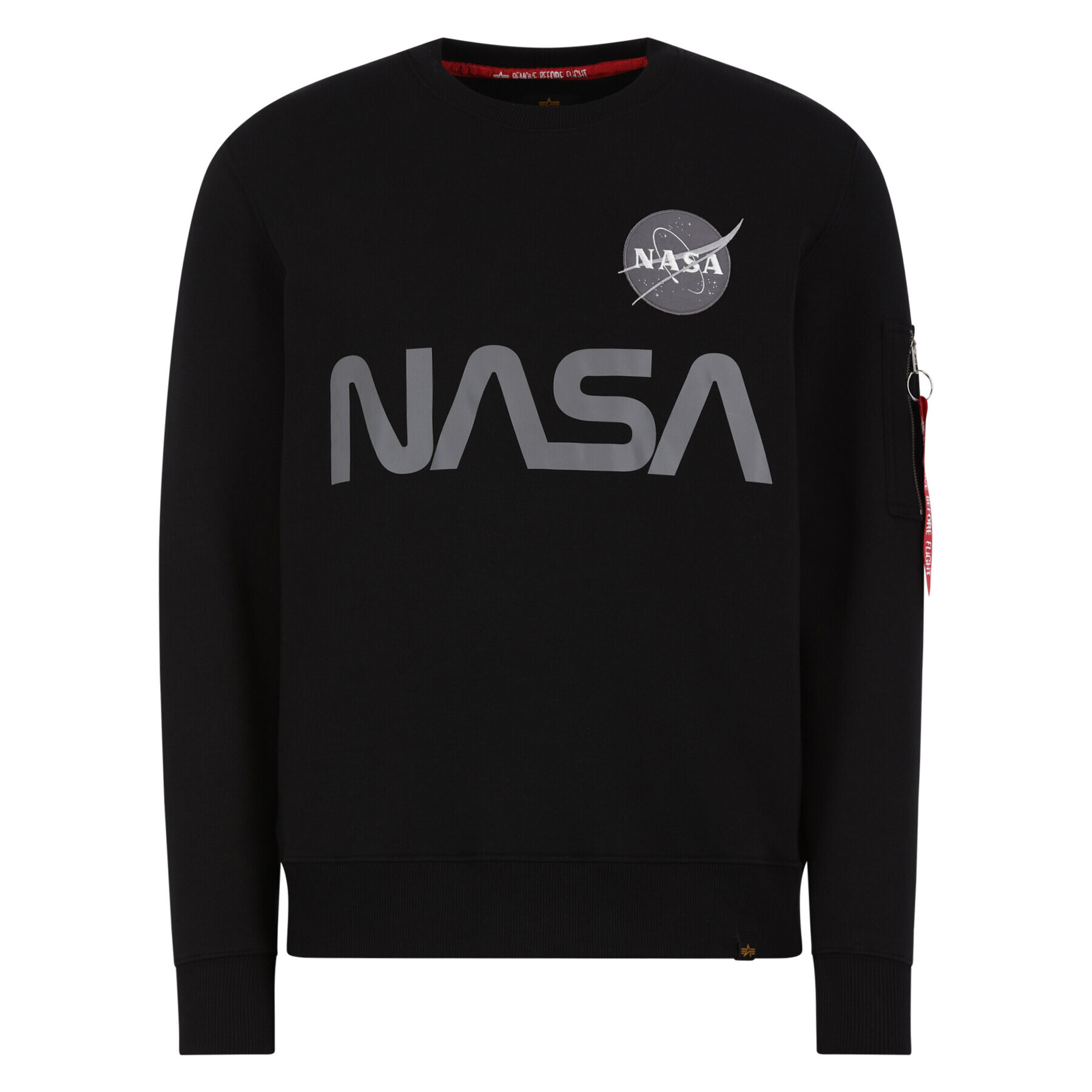 Alpha Industries Bluză Nasa Reflective 178309 Negru Regular Fit - Pled.ro