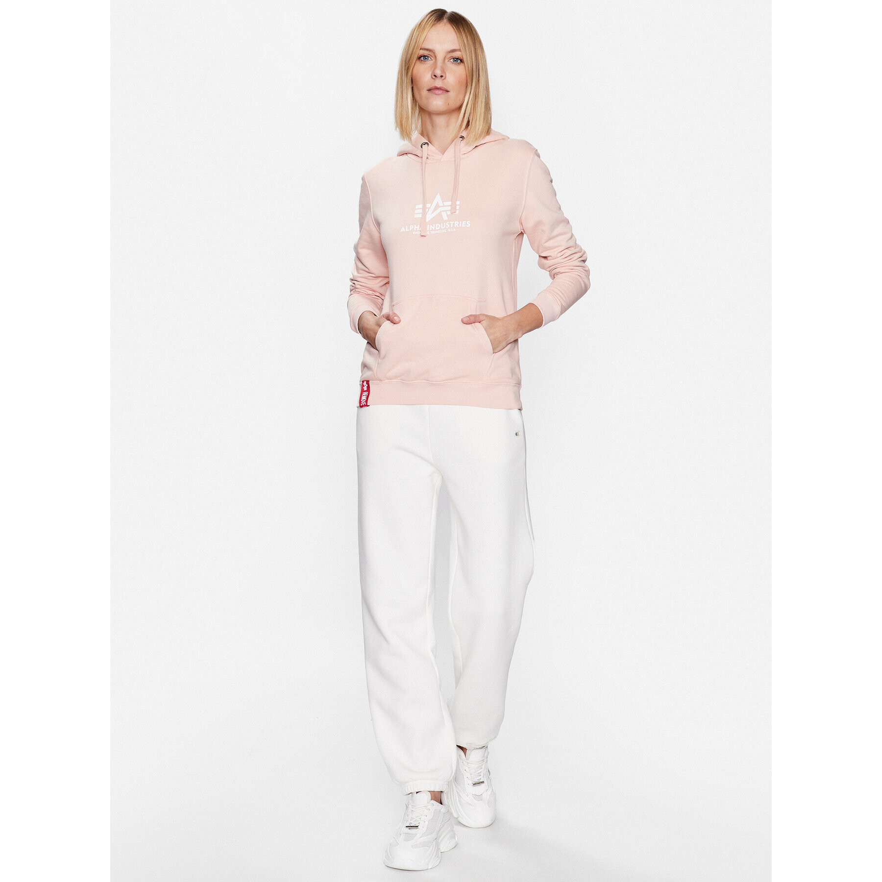 Alpha Industries Bluză New Basic 196032 Roz Regular Fit - Pled.ro