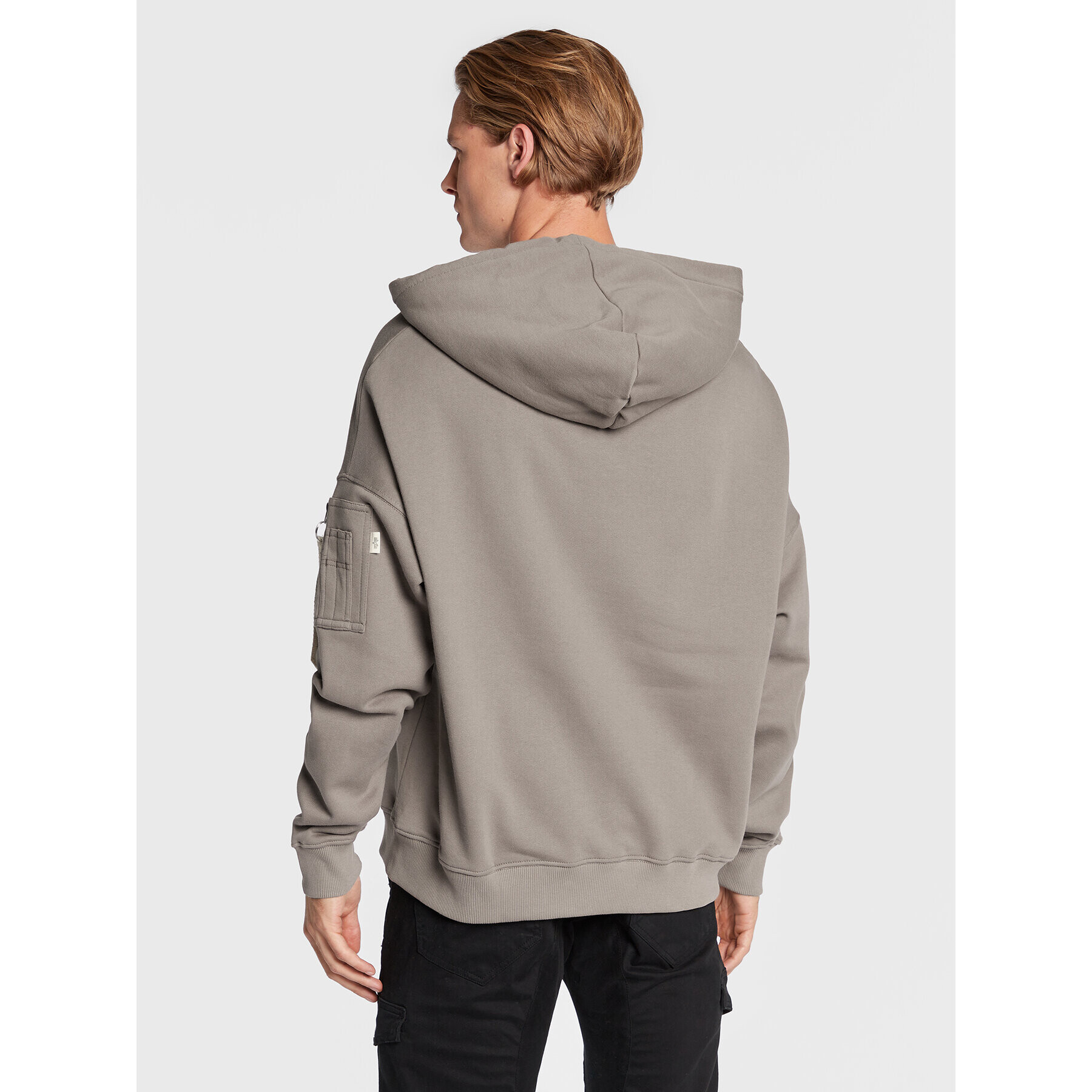 Alpha Industries Bluză Organics 118349 Gri Regular Fit - Pled.ro