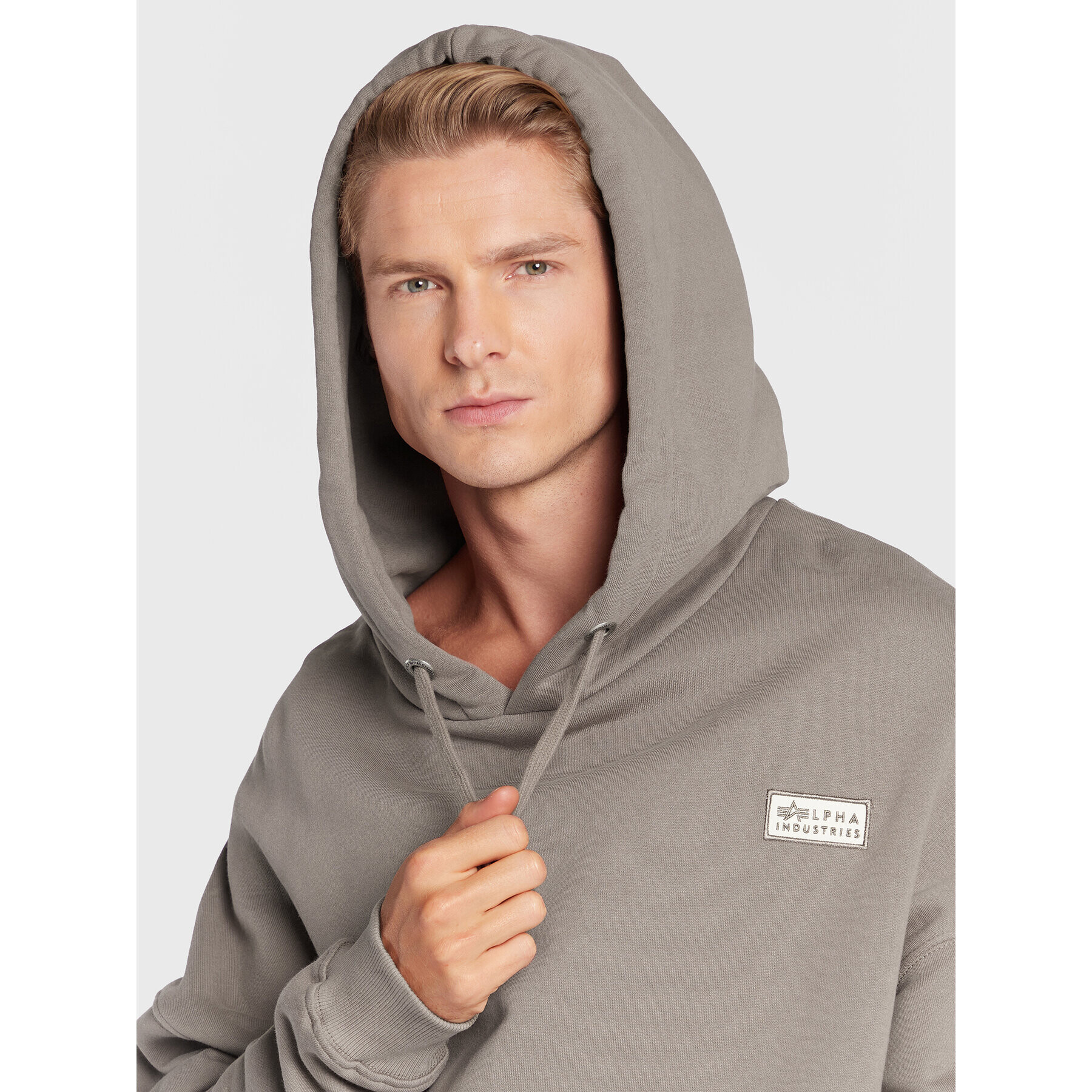 Alpha Industries Bluză Organics 118349 Gri Regular Fit - Pled.ro