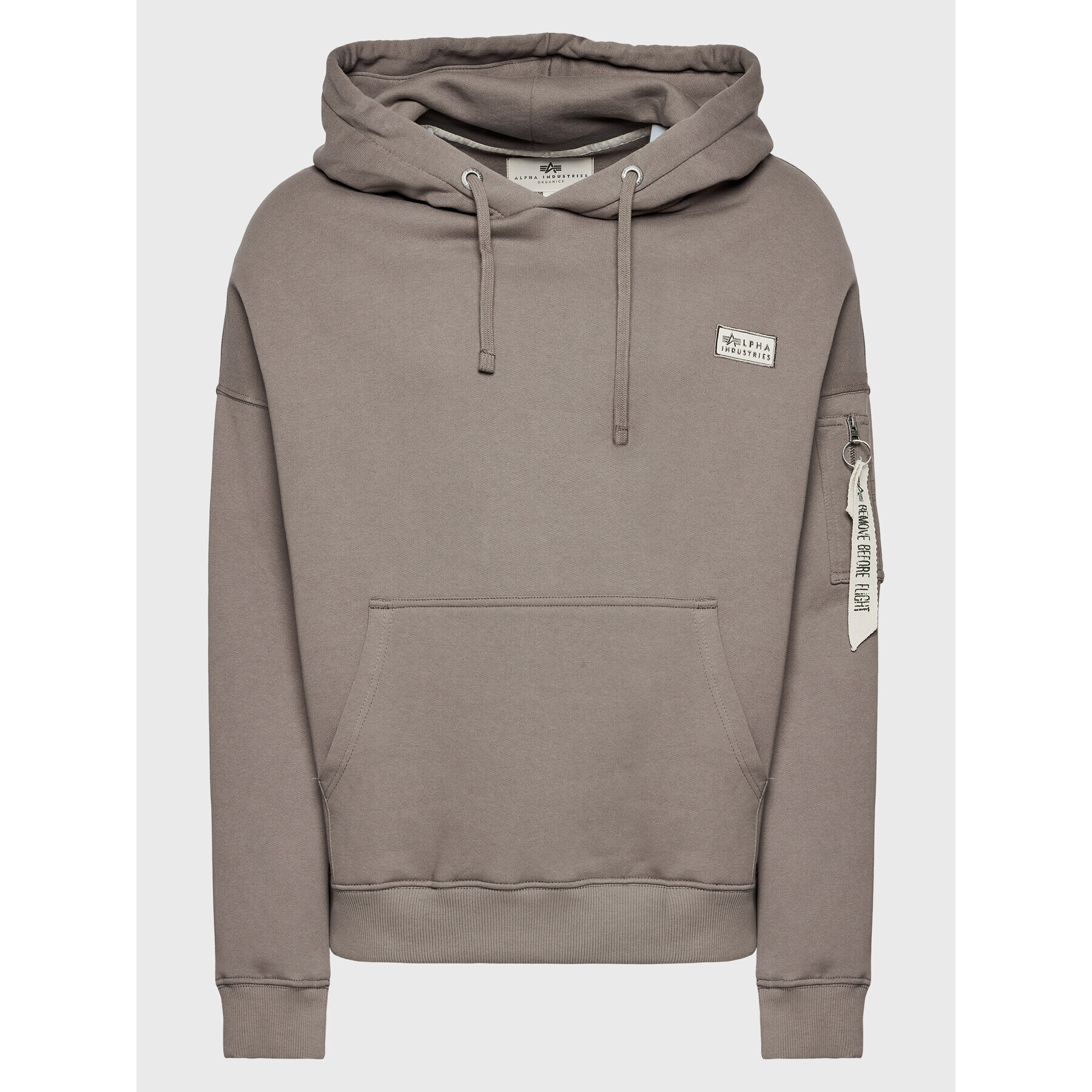 Alpha Industries Bluză Organics 118349 Gri Regular Fit - Pled.ro