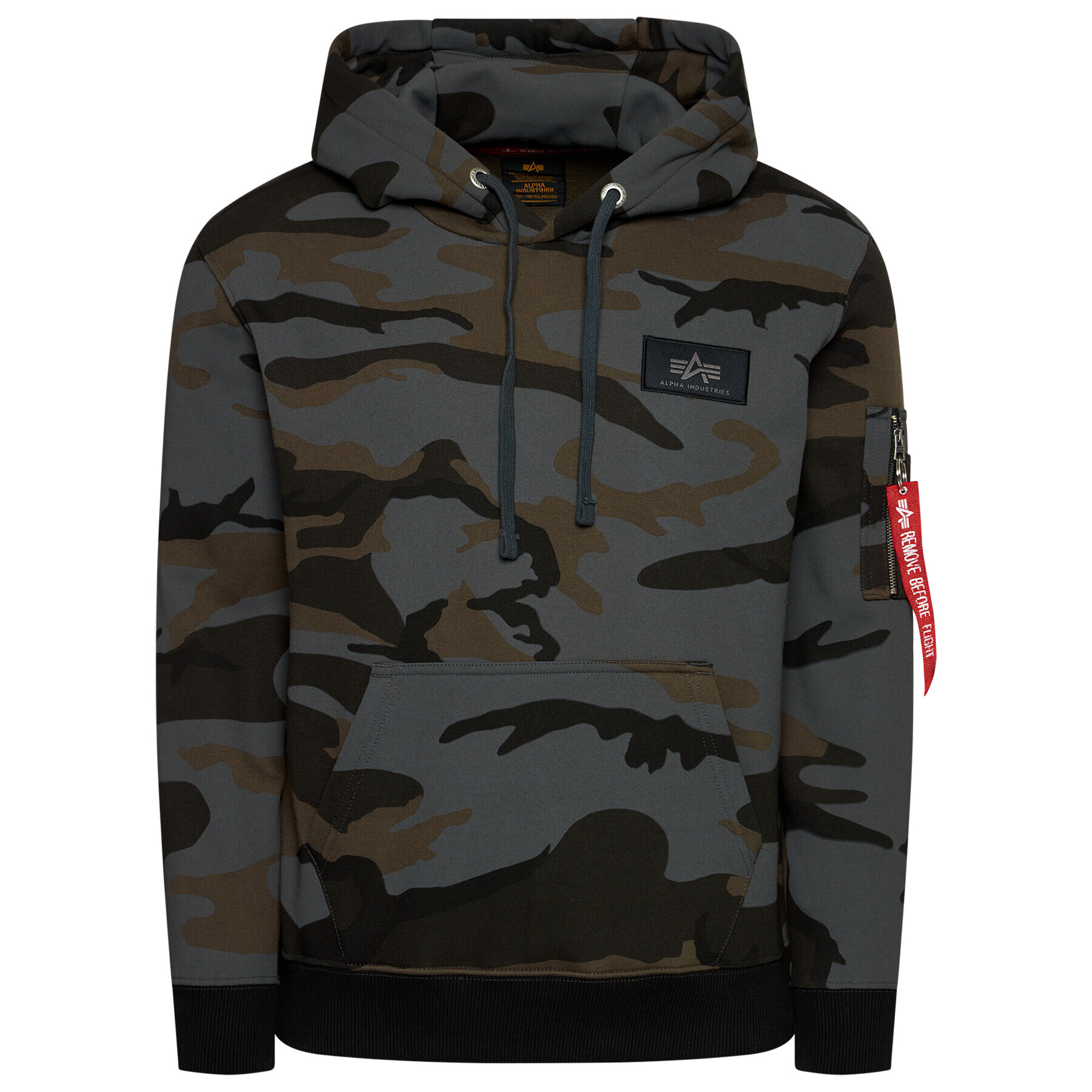 Alpha Industries Bluză Print Camo 178318C Gri Regular Fit - Pled.ro